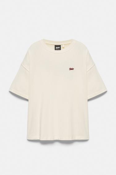 Boxy STWD logo T-shirt — Ecru 7