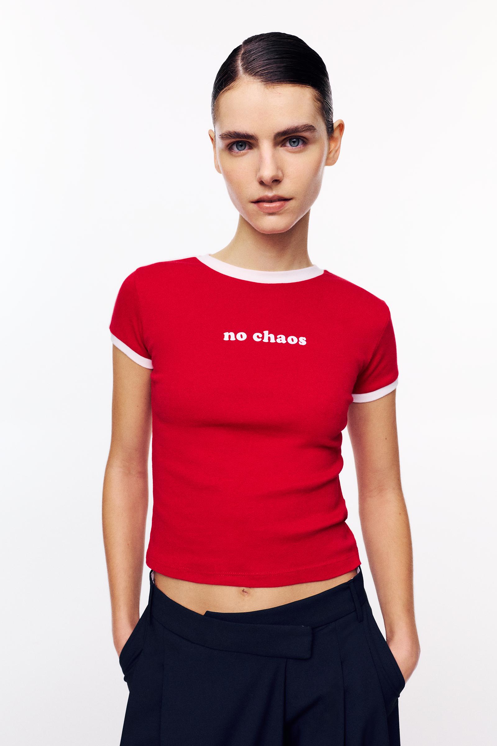 Maglietta Slim Con Grafica
