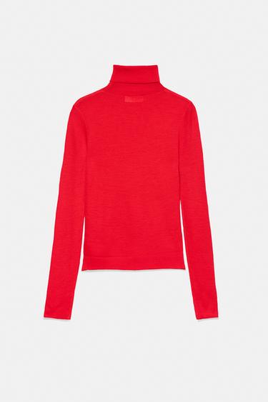 Red high neck jumper — Red 7