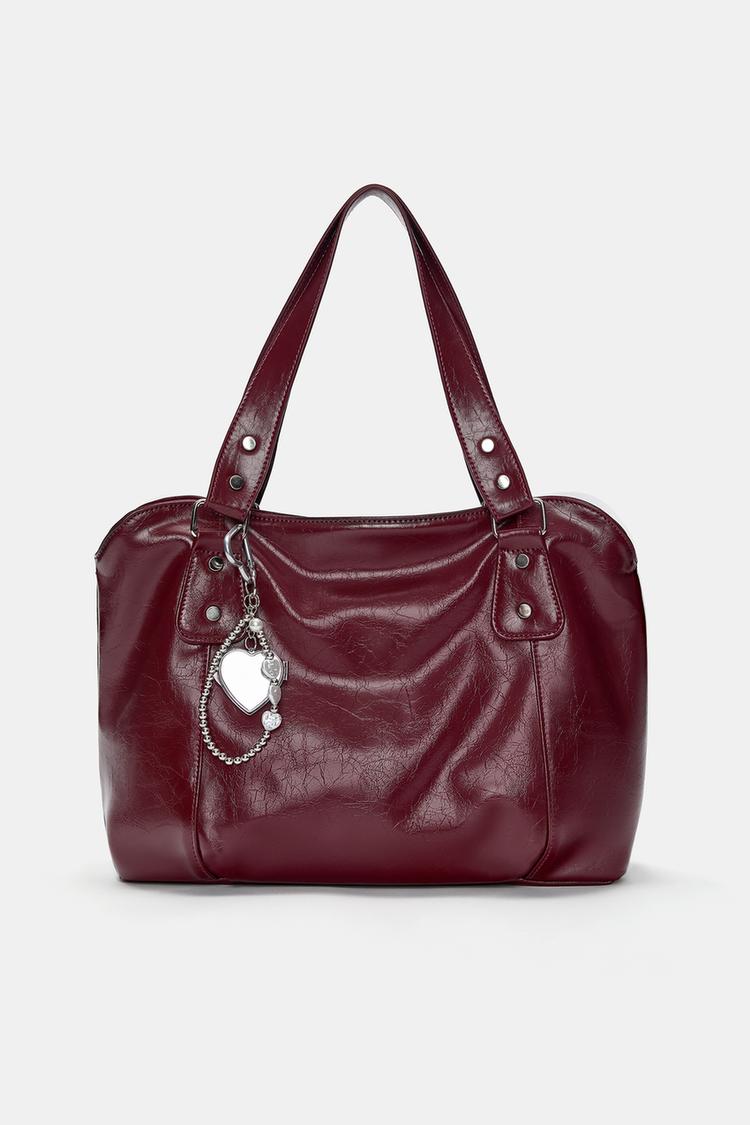Süsleme detaylı shopper çanta