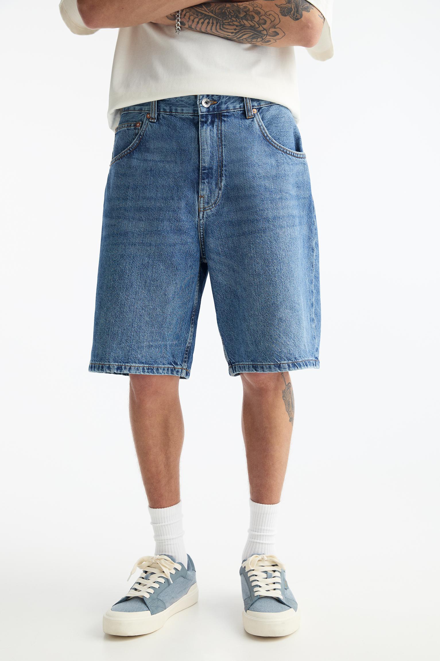 Baggy denim bermuda şort - Görsel 84