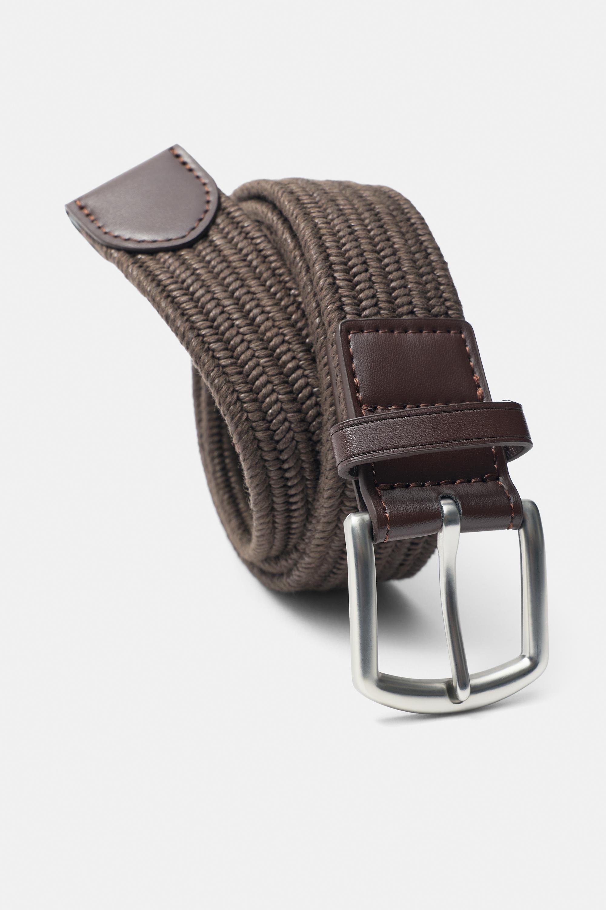 Braided belt — Brown