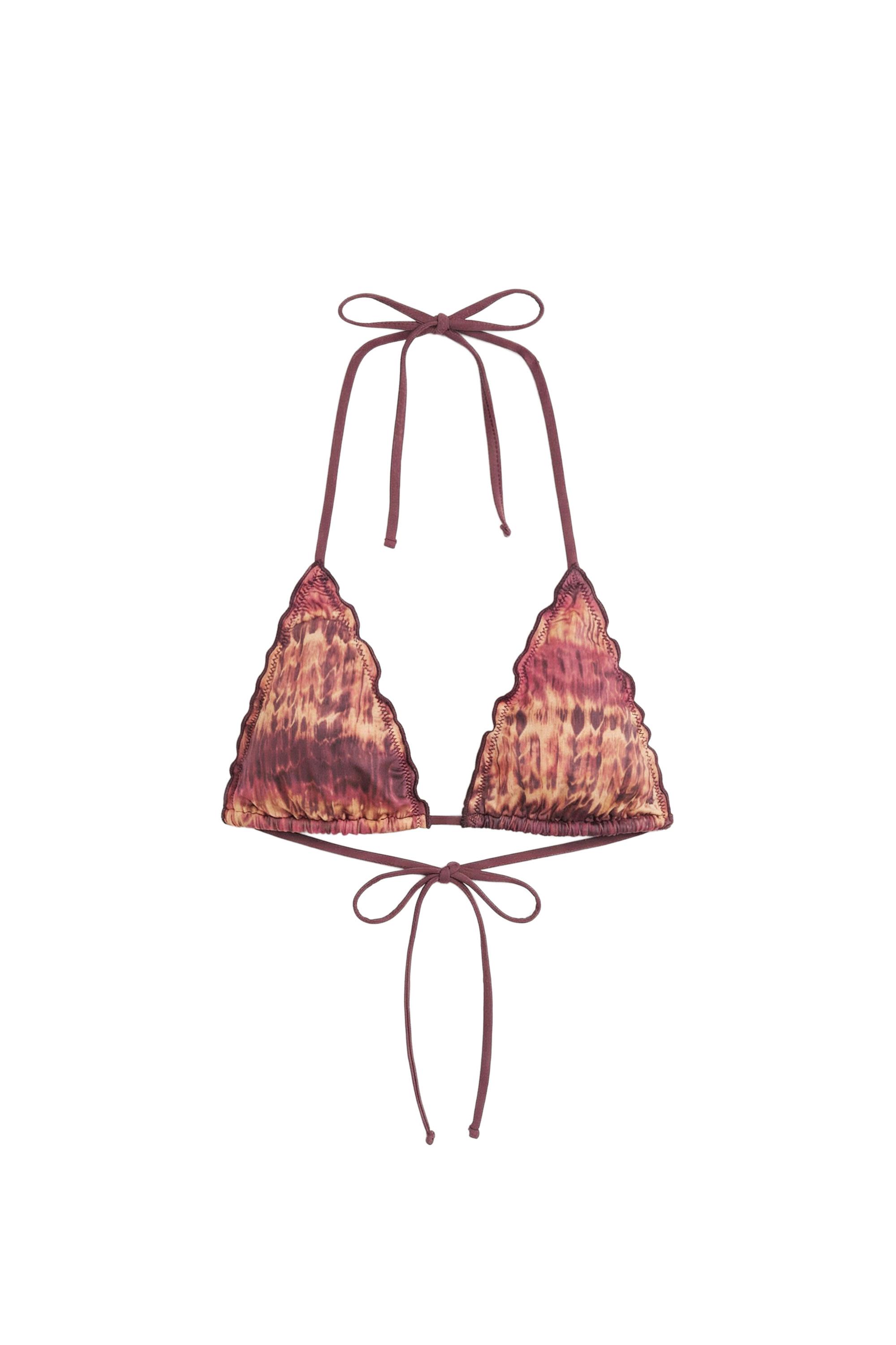 Pull&Bear Tie-dye fırfırlı bikini üstü görsel 4
