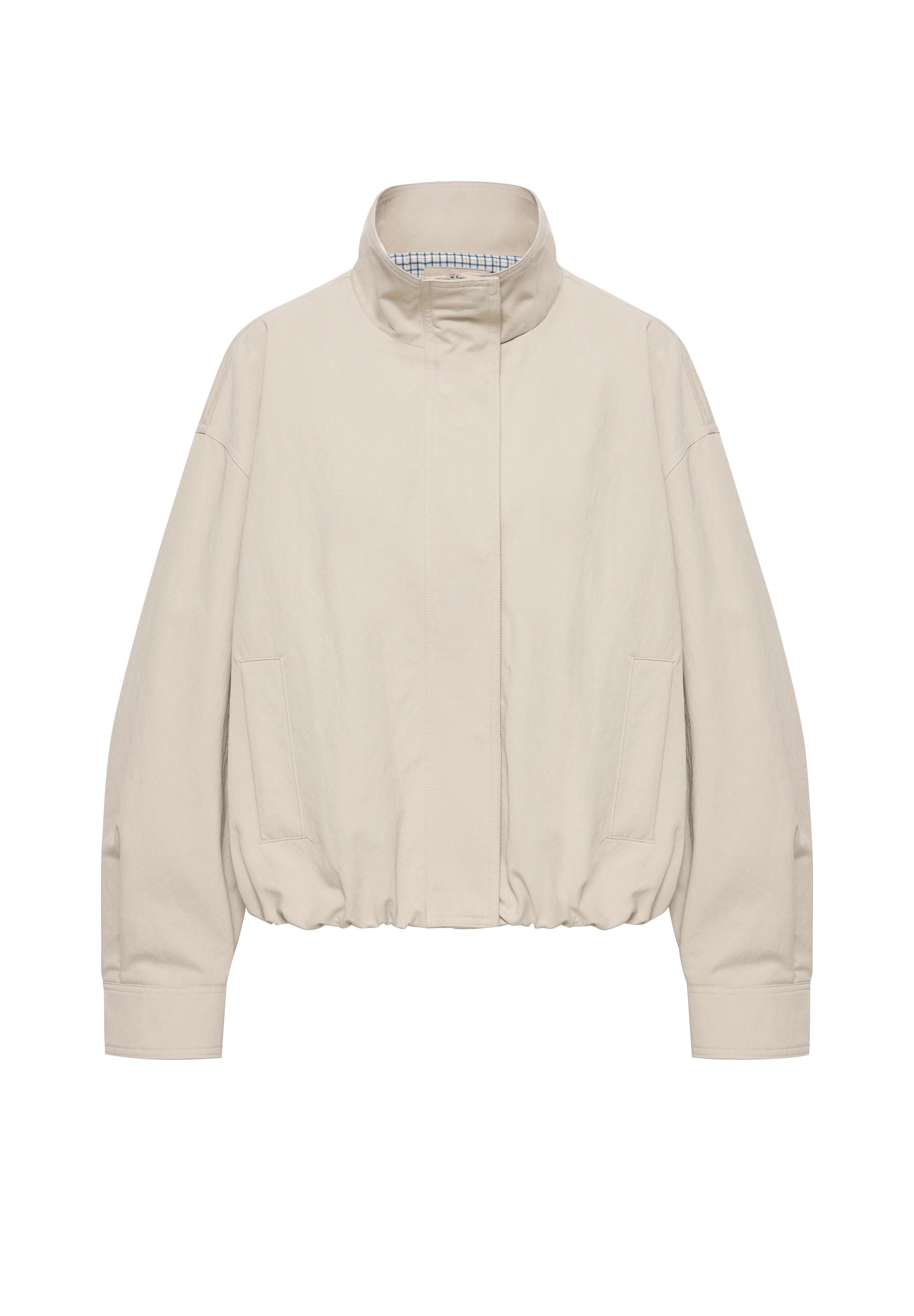 Oversize high-neck jacket — Sand