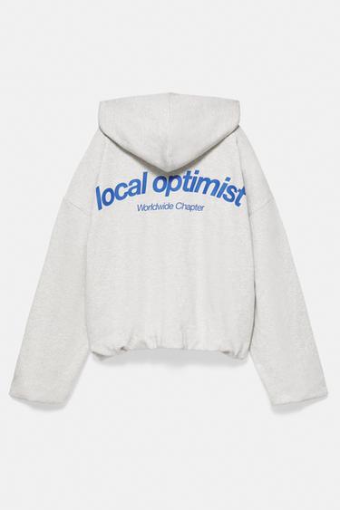 Zip-up hood sweatshirt — Grey marl 4