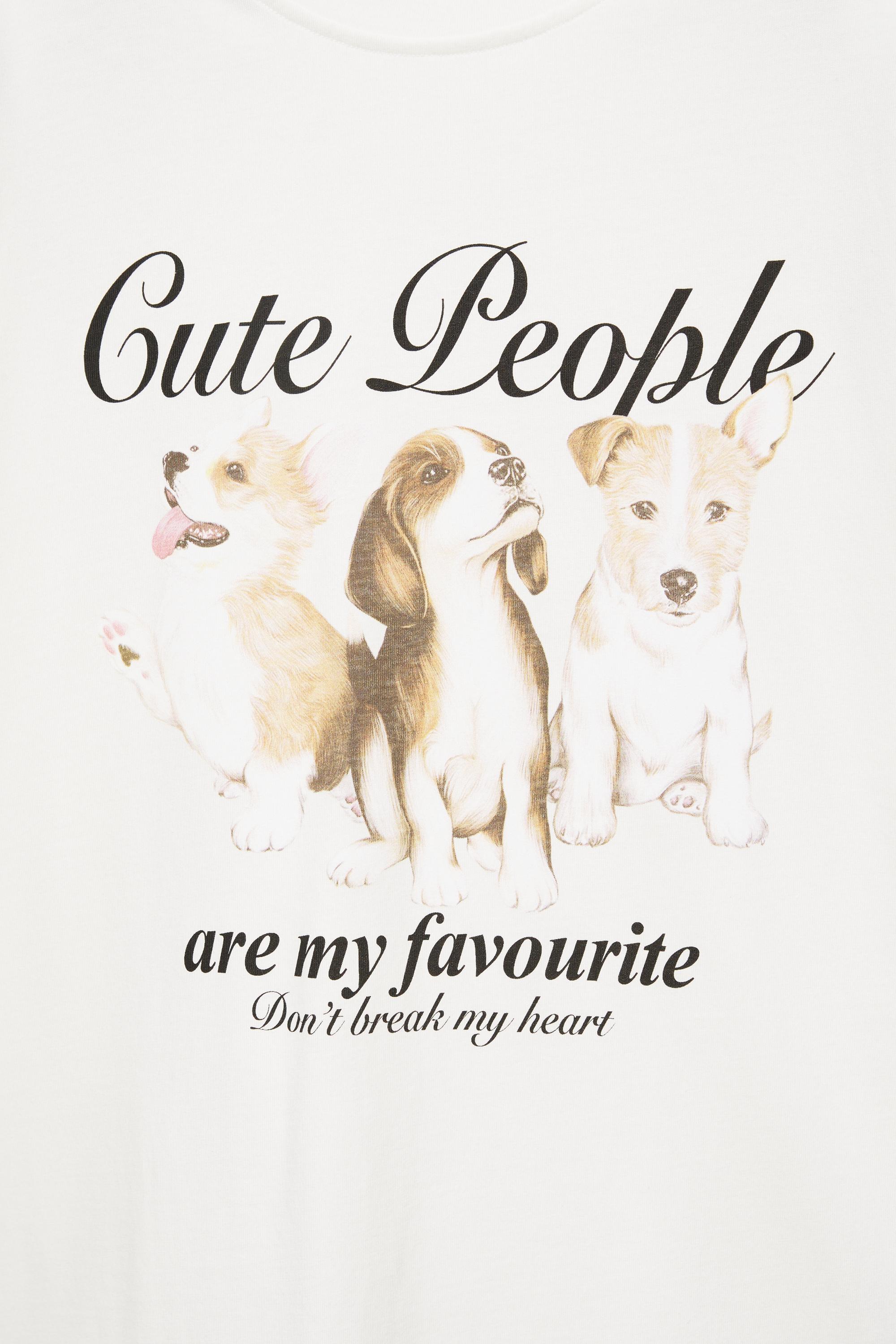 Puppy graphic T-shirt — Ice