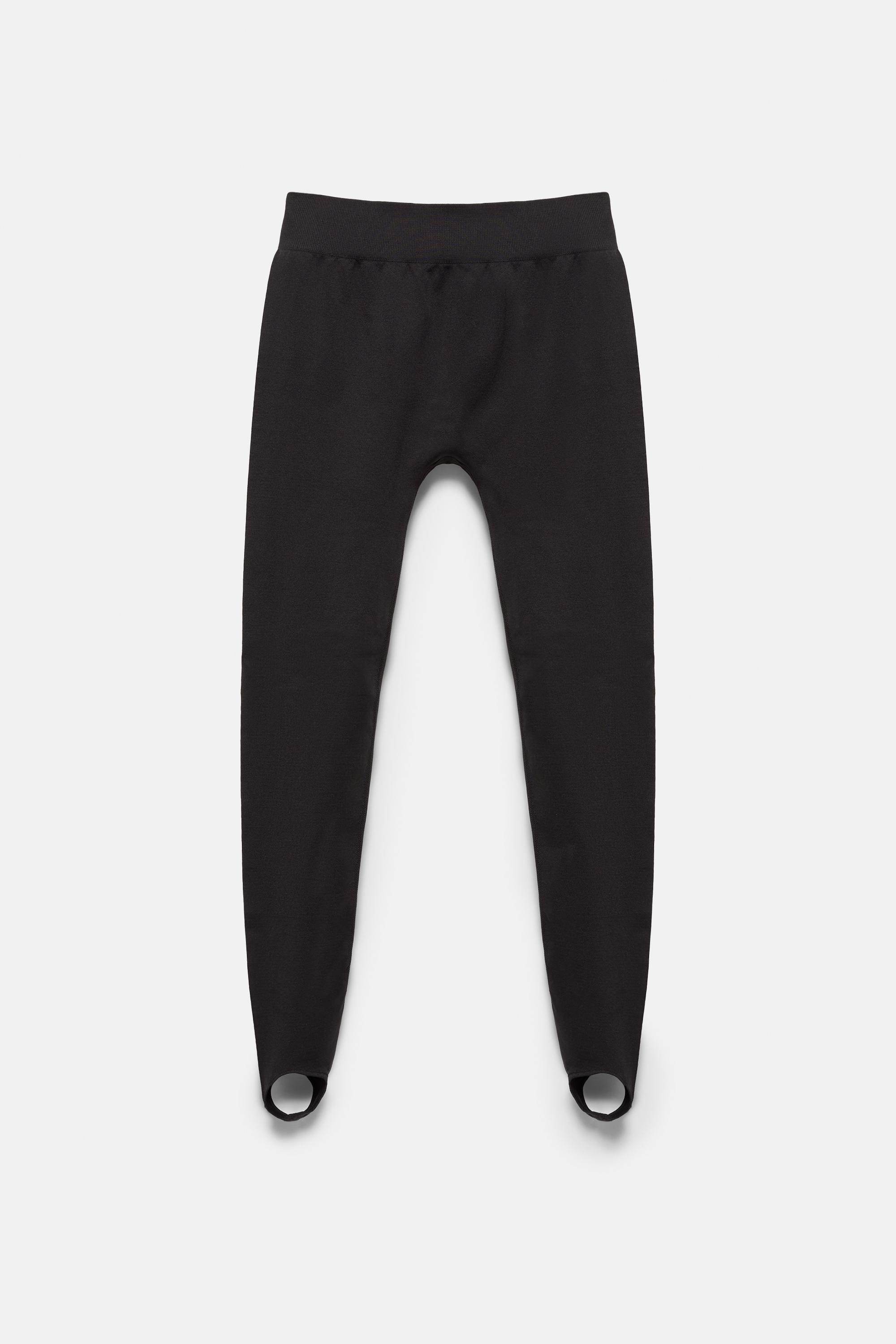 Fine stirrup leggings — Black
