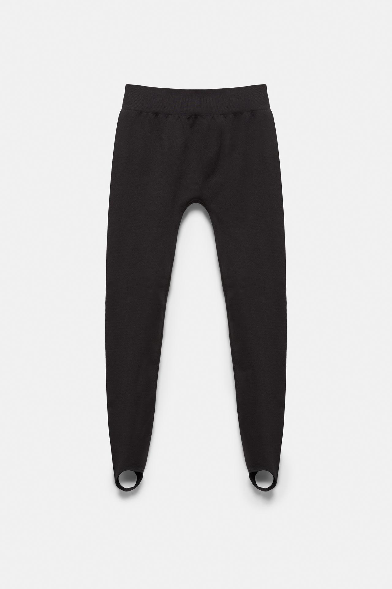 Fine stirrup leggings — Black