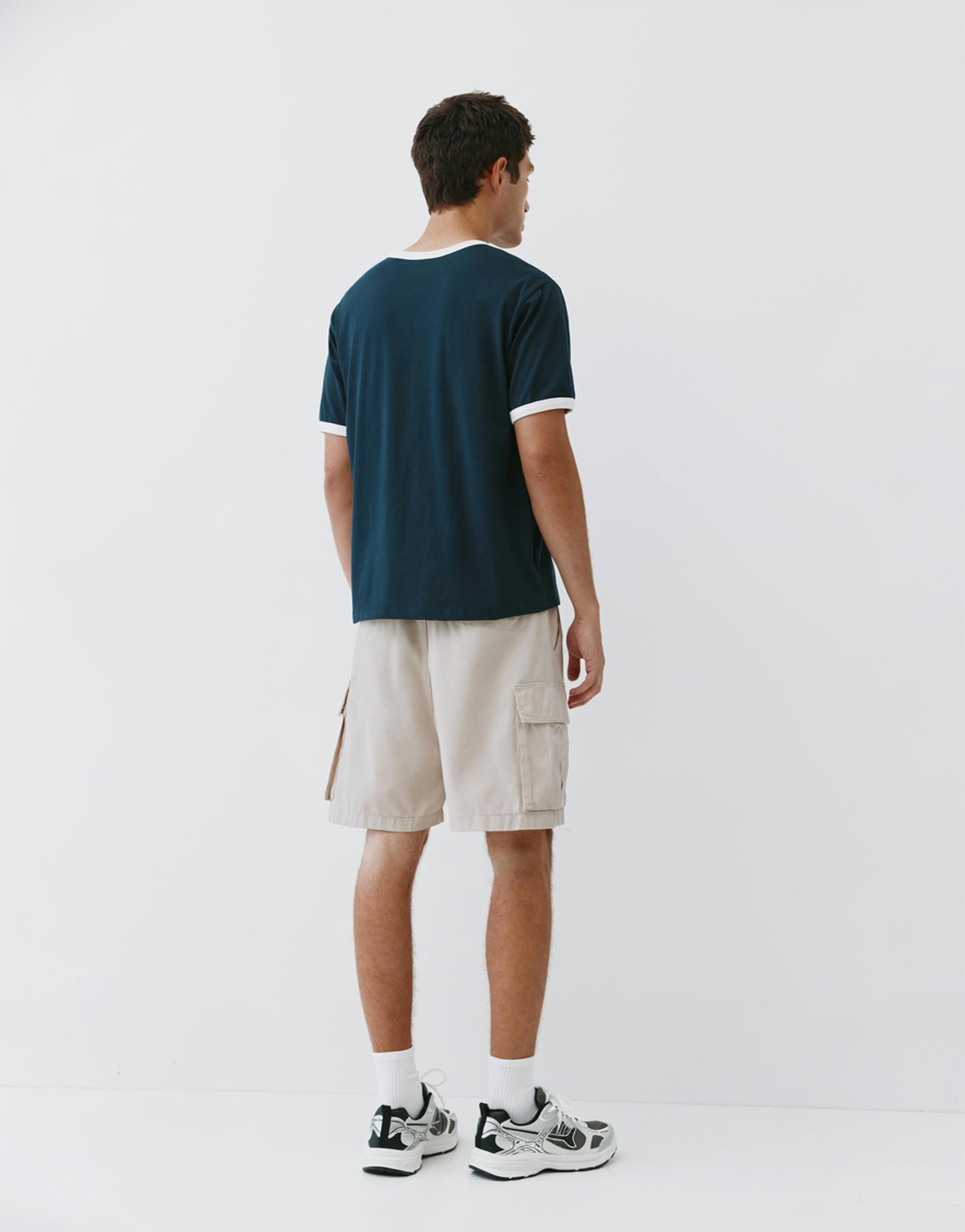 Cargo Bermuda shorts — Ecru