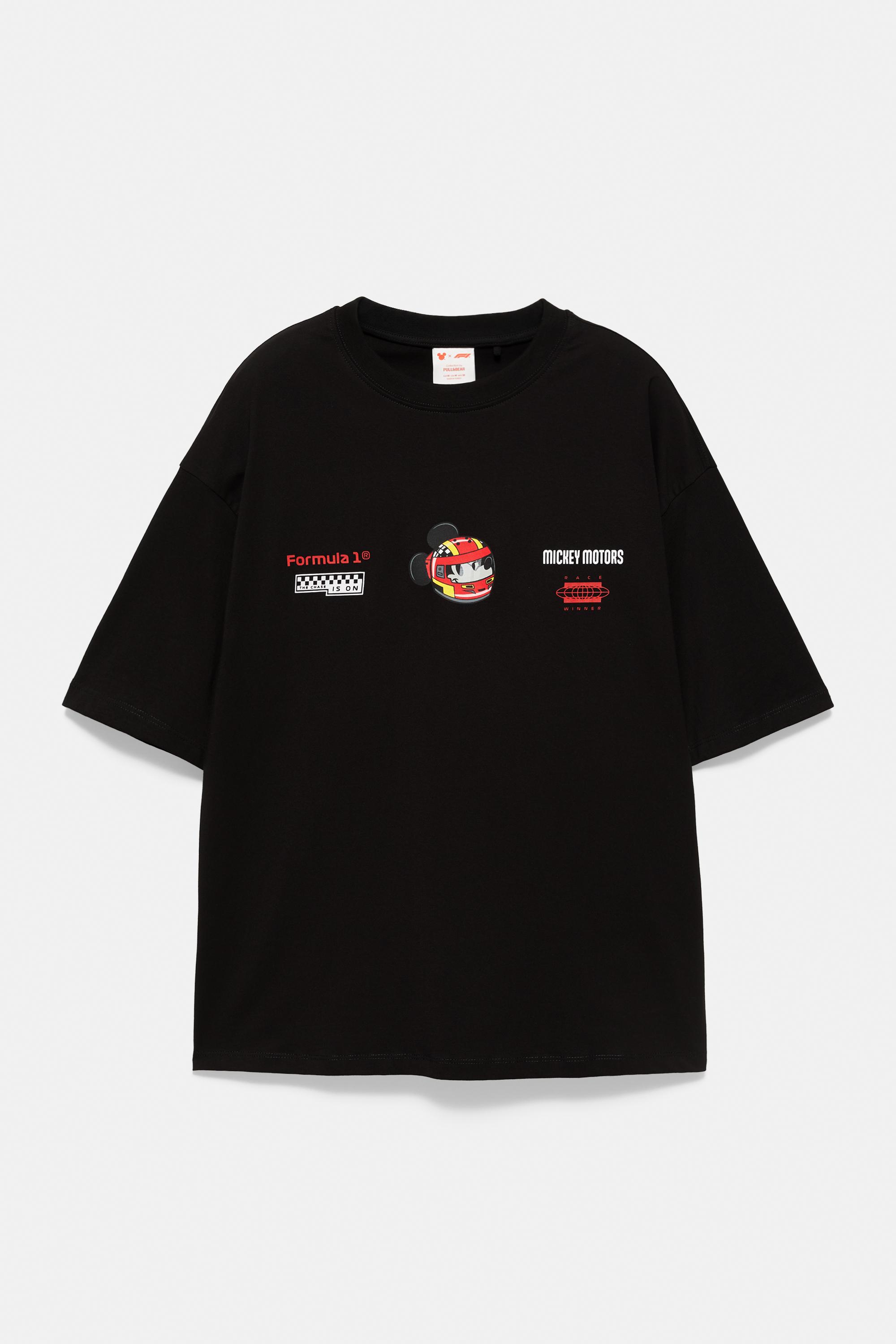 Pull&Bear Disney x F1 Mickey Motors tişört görsel 3