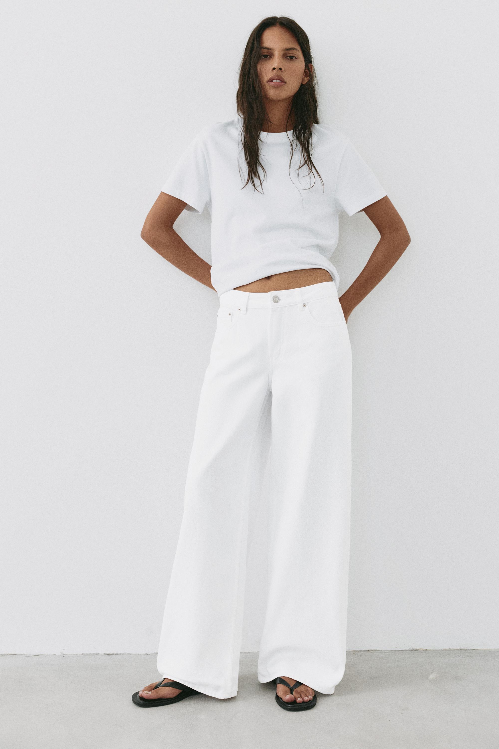 Oversize baggy jeans — White-t