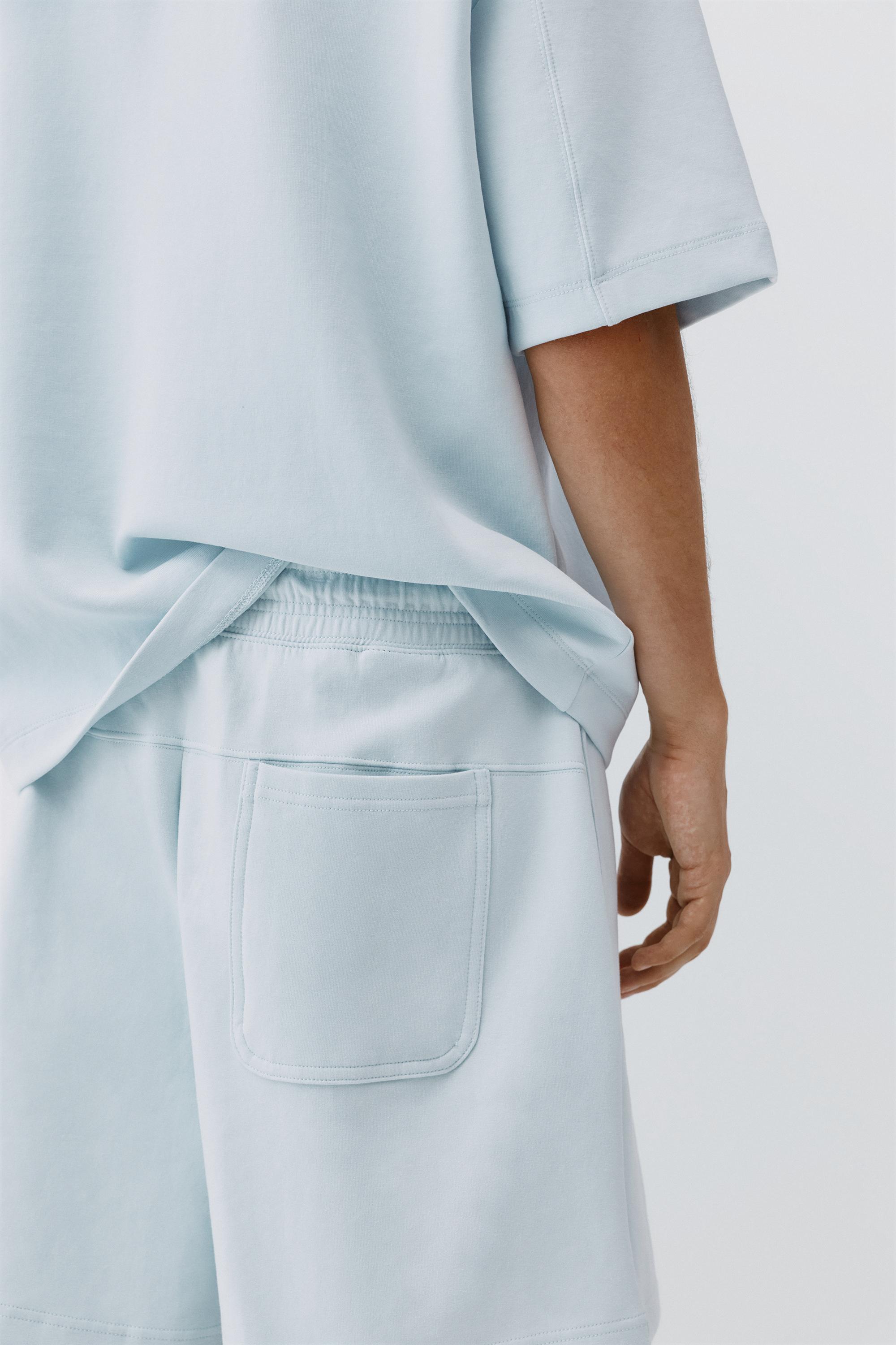 Interlock jogger Bermuda shorts — Sky blue
