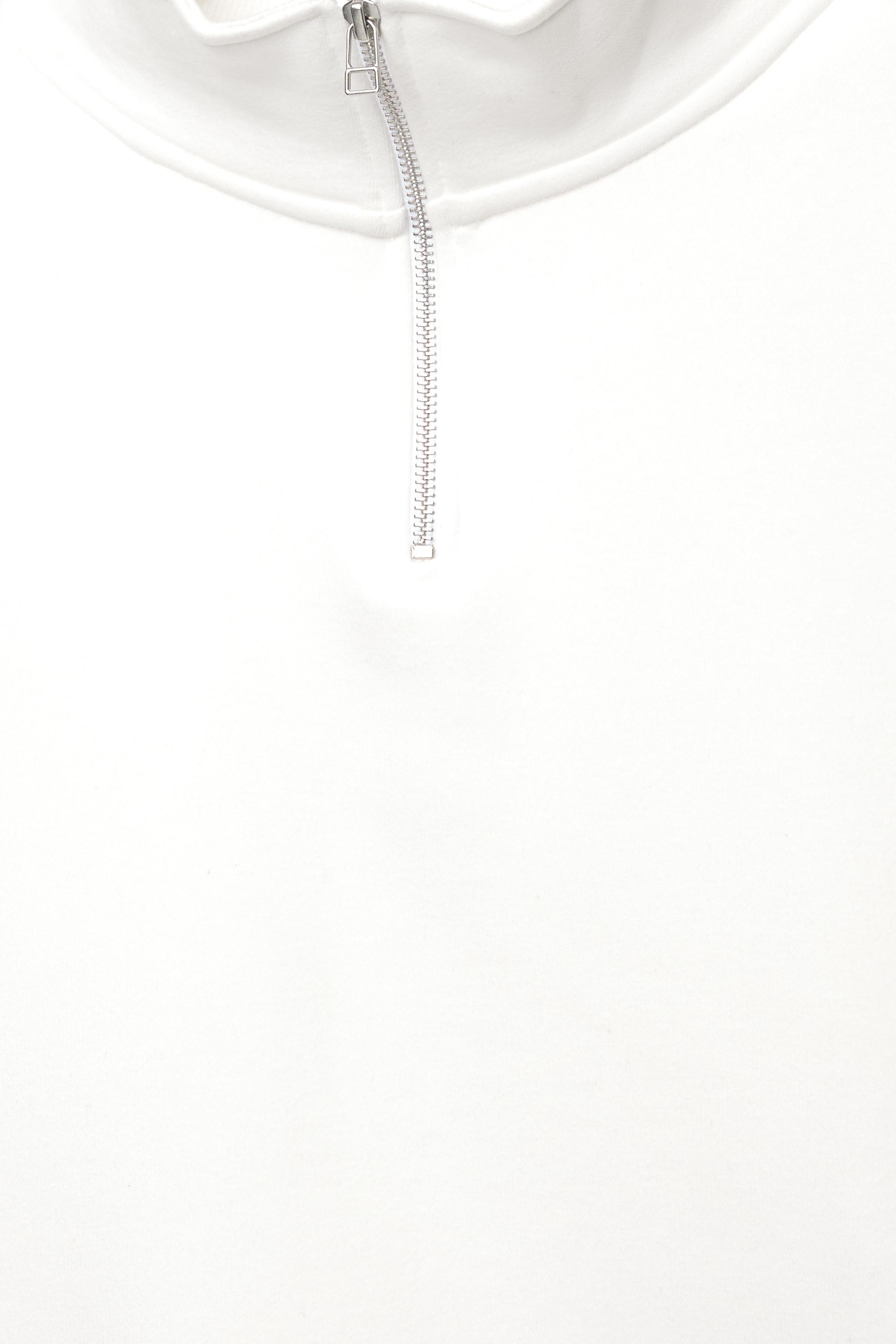 Basic quarter-zip sweatshirt — Off white