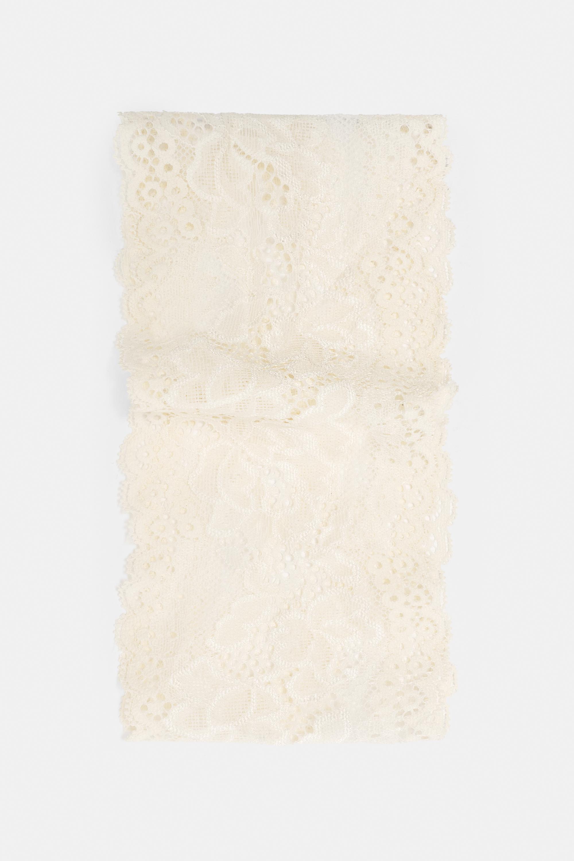 Stretch lace headband — White