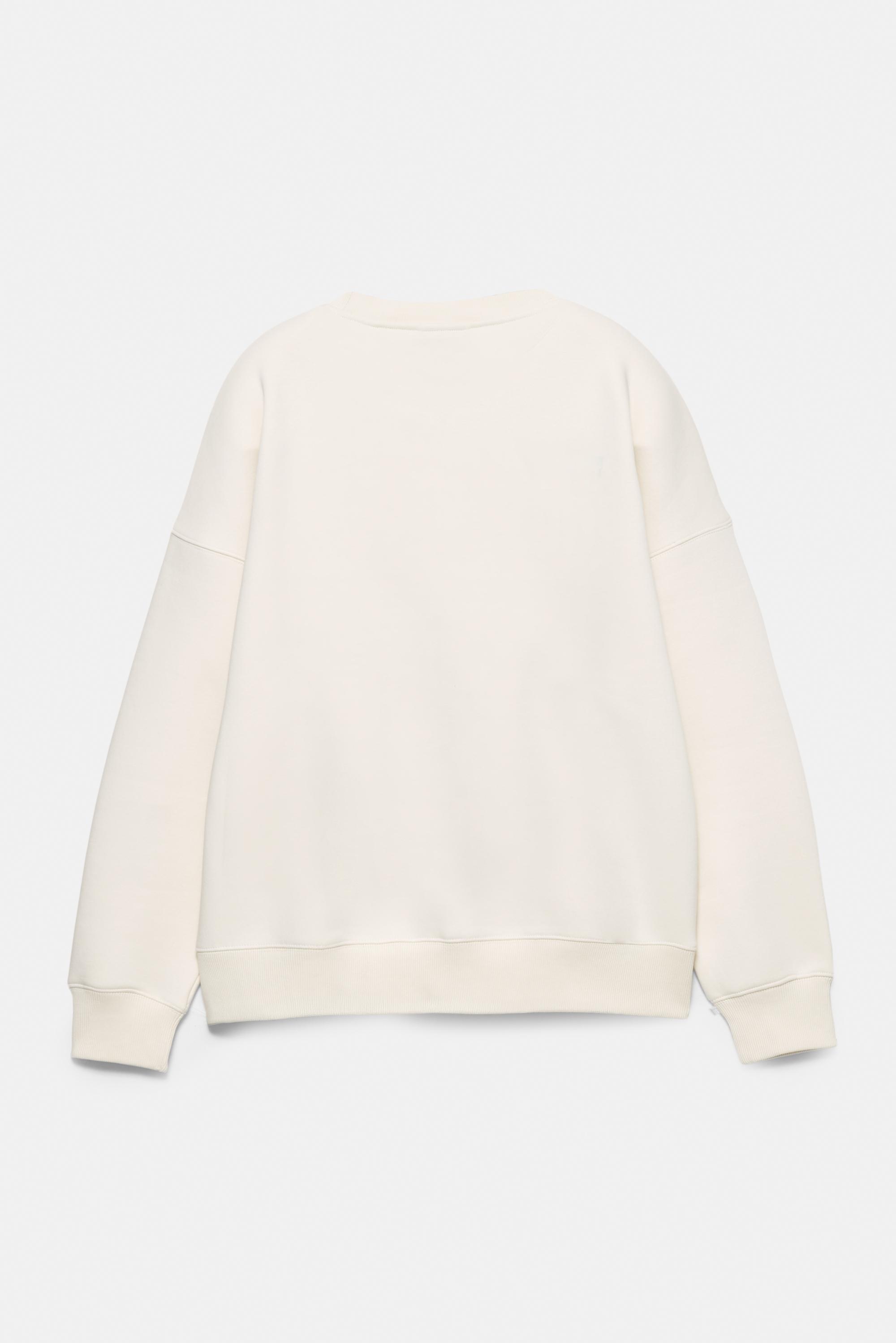 Sweatshirt with embroidered graphic slogan — Off white