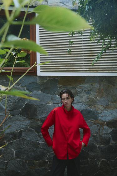 Red high neck shirt — Red 5