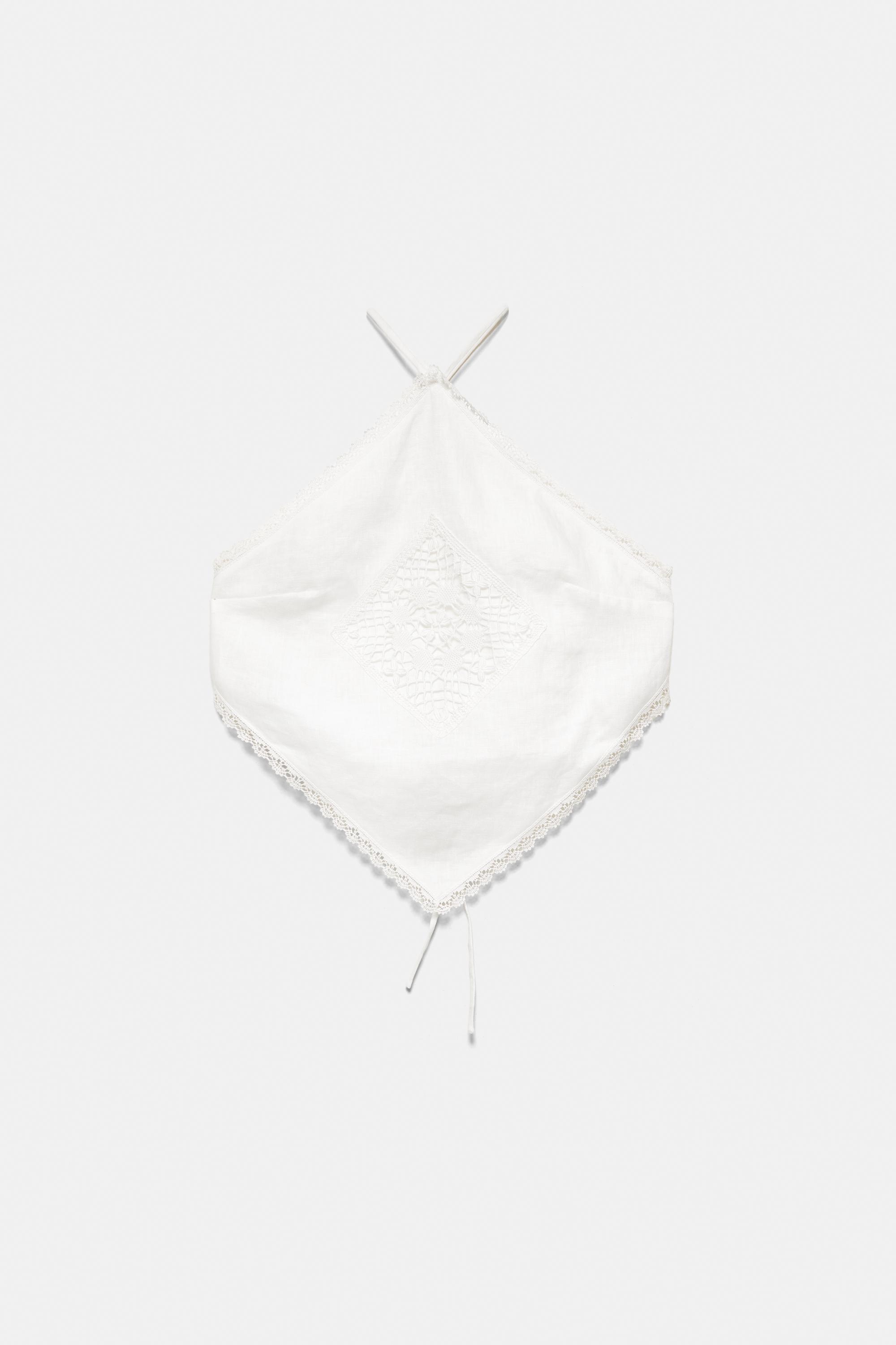 Encaixe de Camariñas x Pull&Bear halter top — Off white
