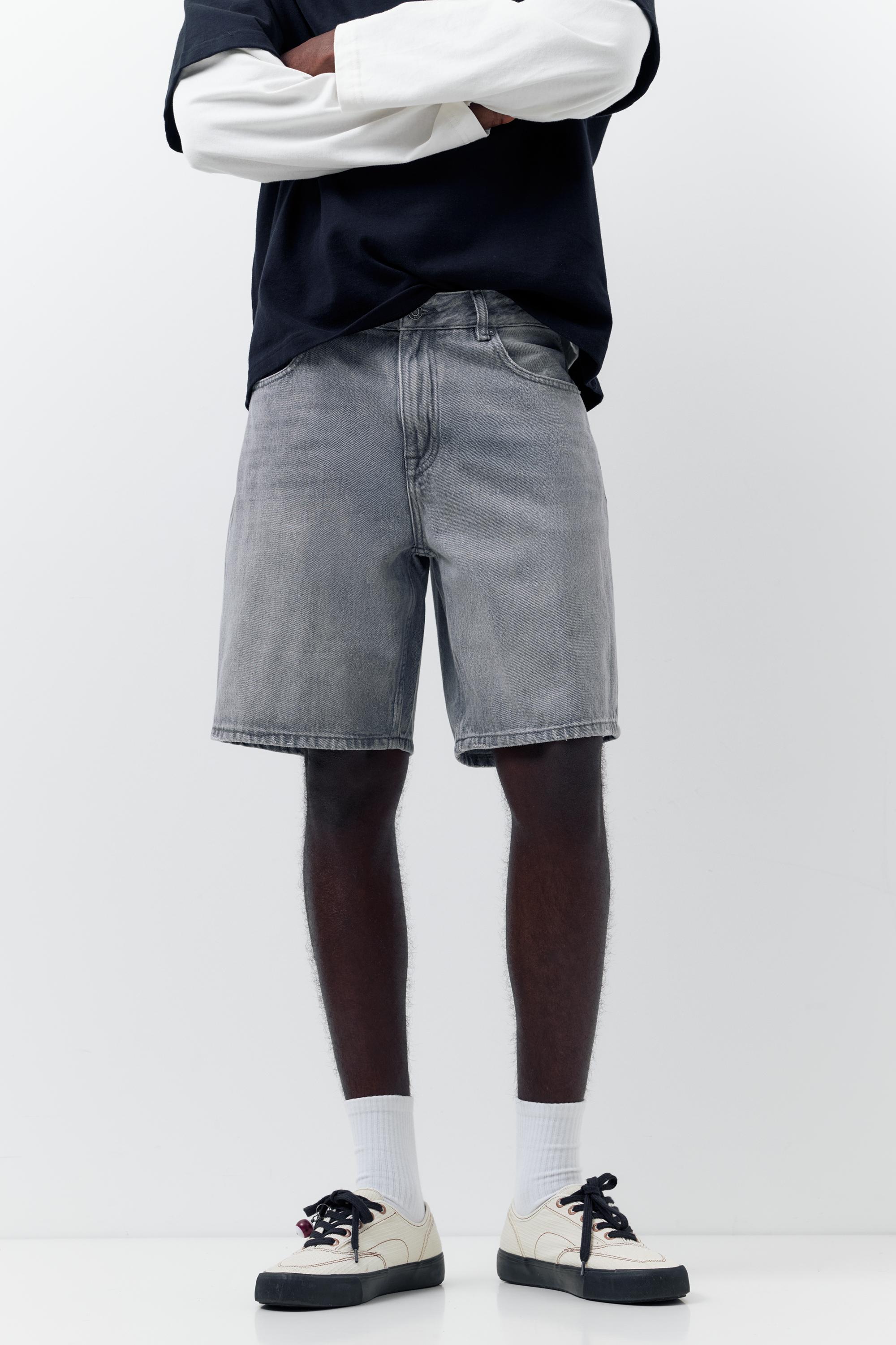 Standard denim Bermuda shorts — Dark grey