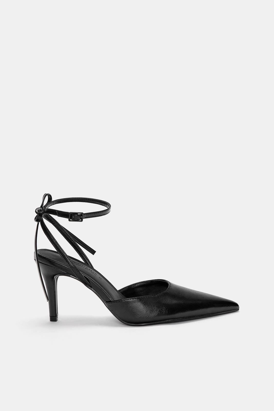 Tacon Lazo Stradivarius Zapatos Mujer Tacon Lazo Zapato Negro