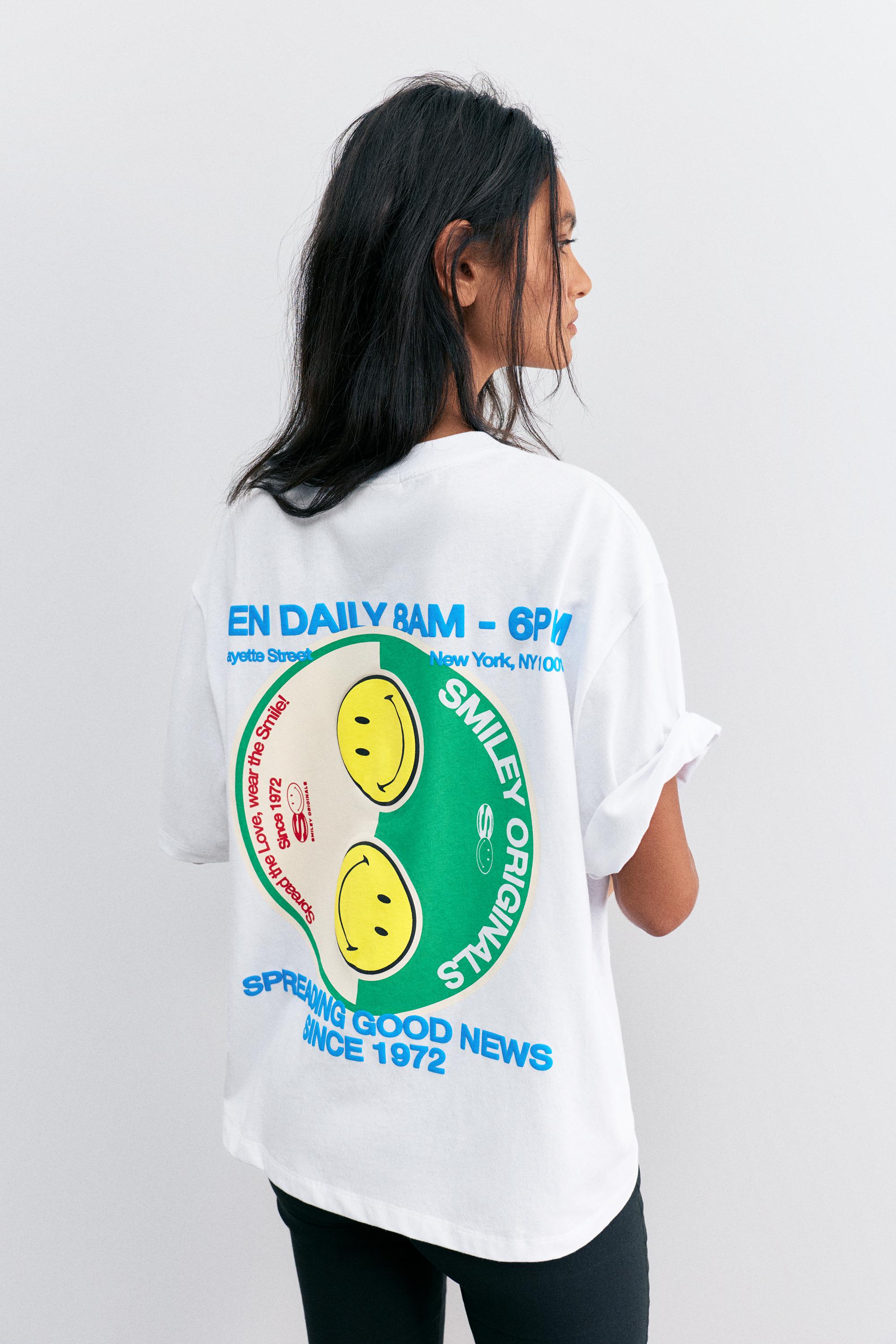 Smiley Yin Yang T-shirt — White