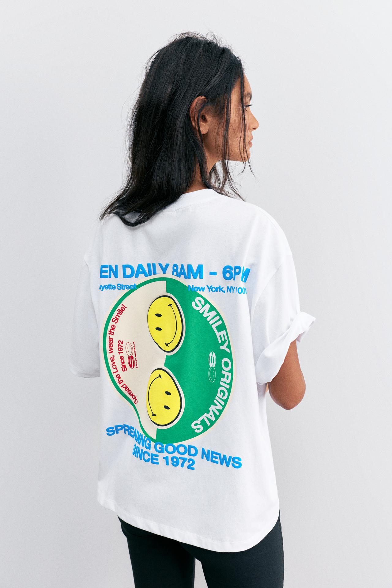 Smiley Yin Yang T-shirt — White