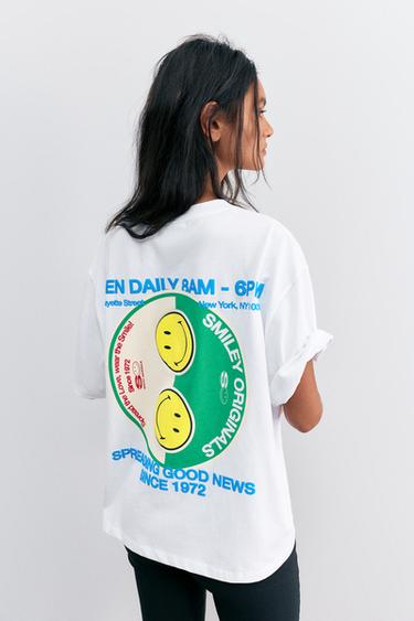 Smiley Yin Yang T-shirt — White 3