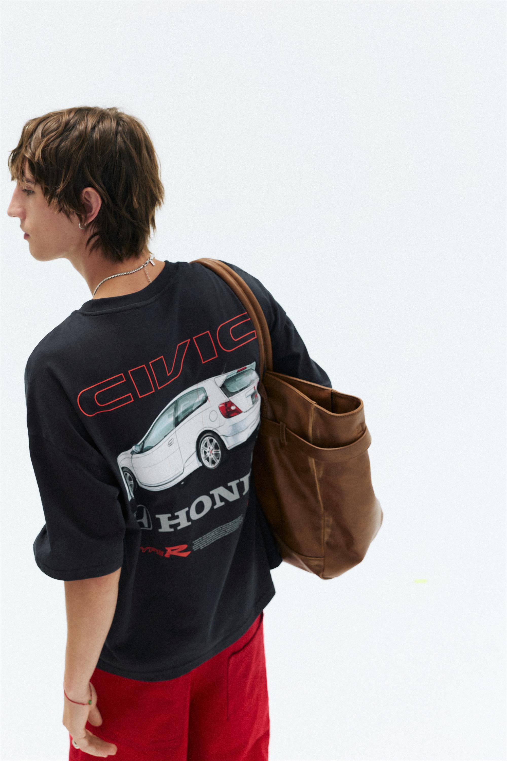 Honda Civic Graphic T-shirt — Anthracite grey