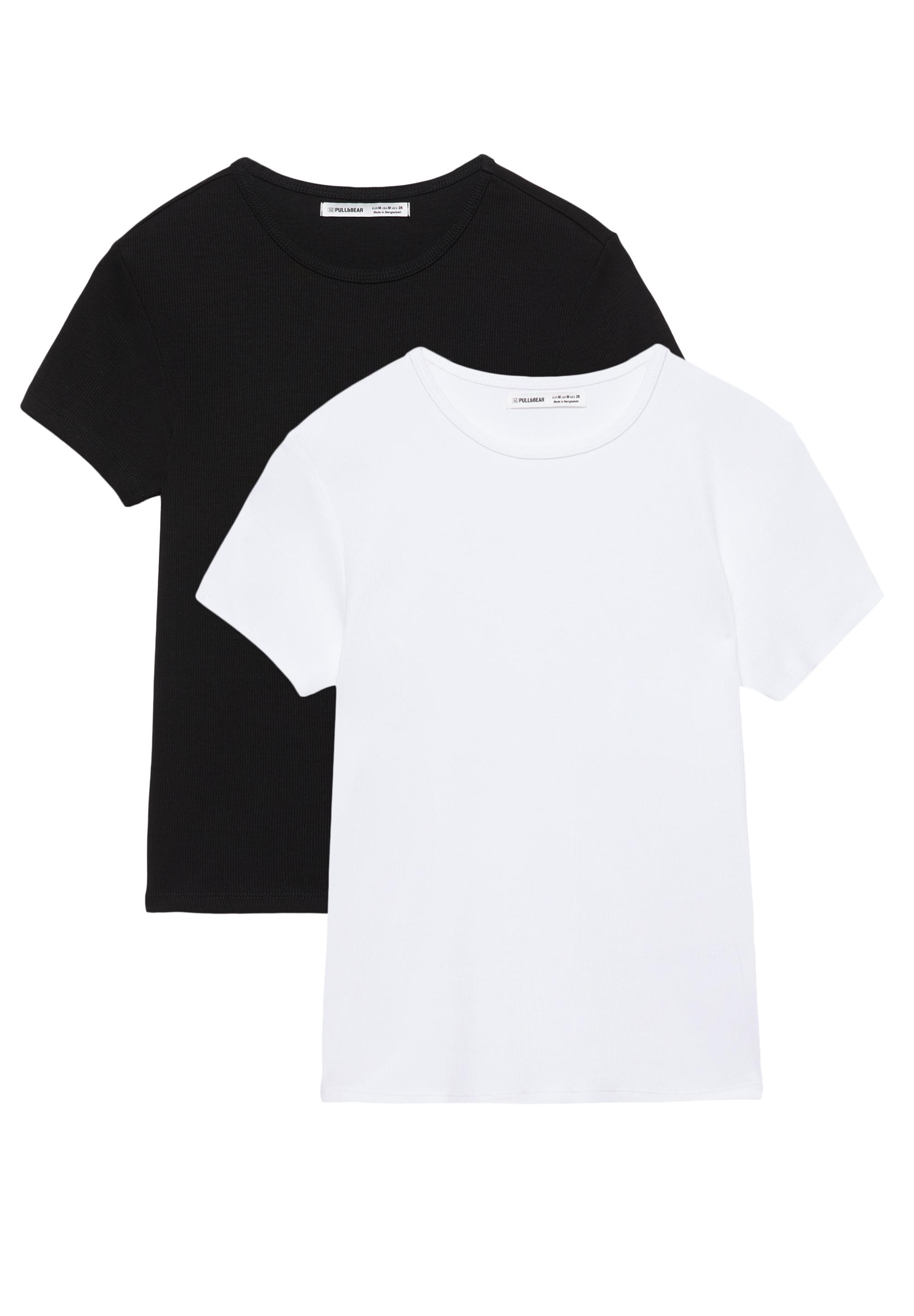 Pack of fitted T-shirts — White/Black