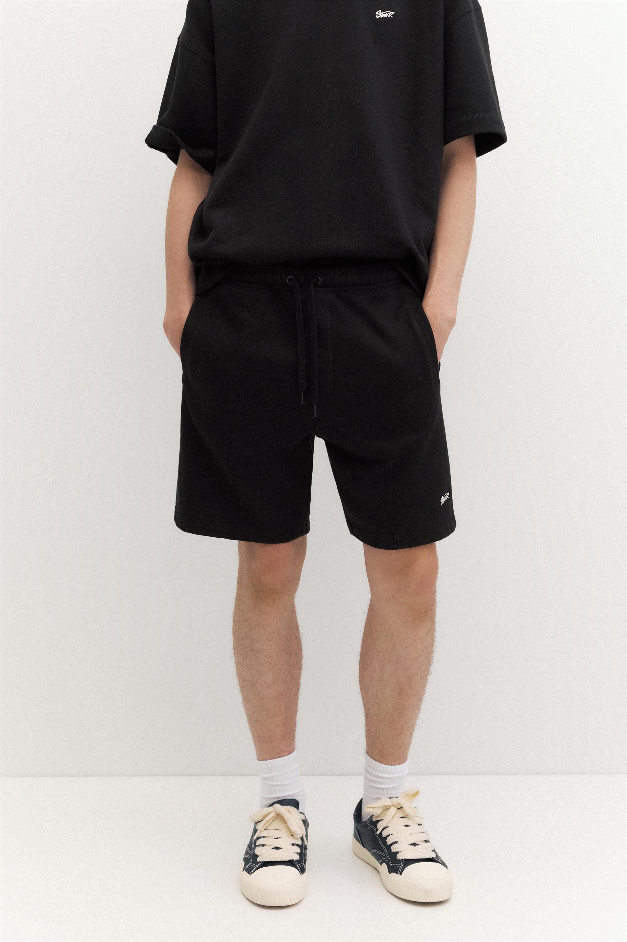 STWD jogger Bermuda shorts — Black