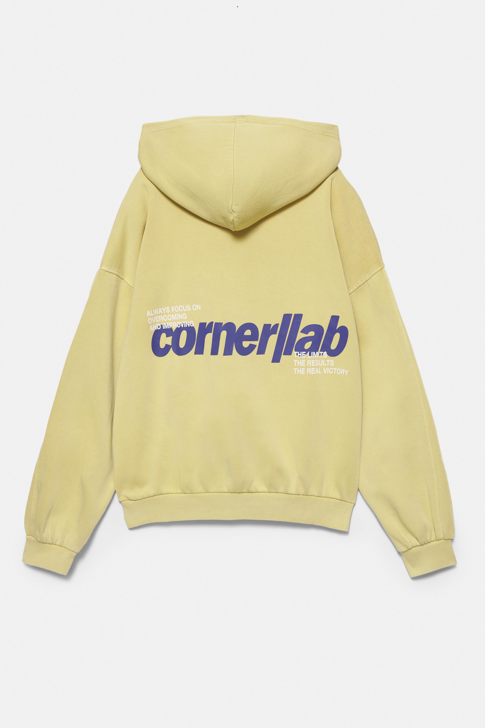 Yellow graphic hoodie