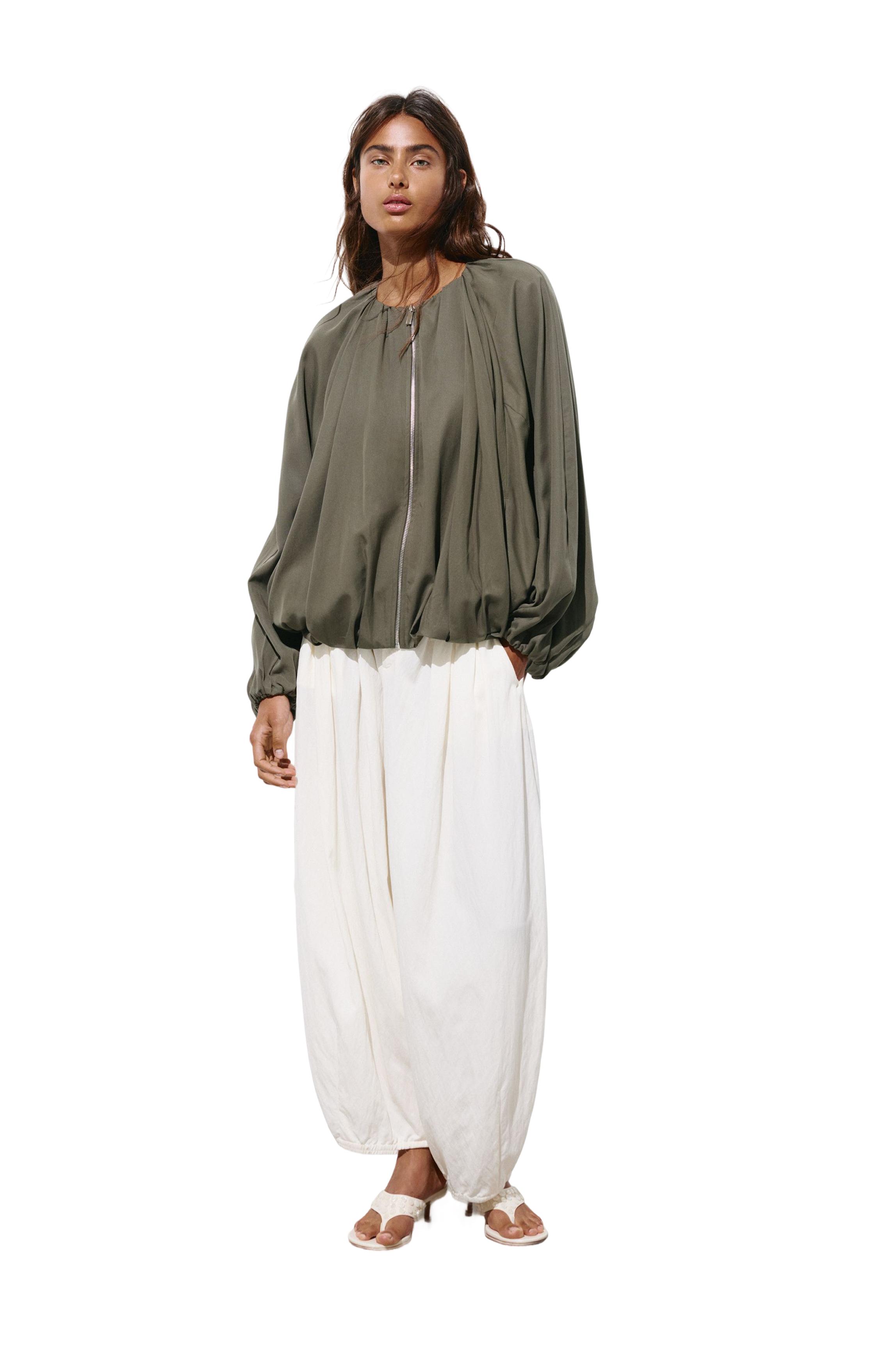 Balloon bomber jacket — Khaki