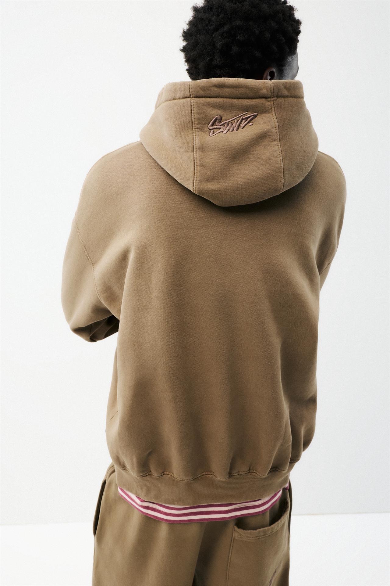 Washed STWD hood — Brown
