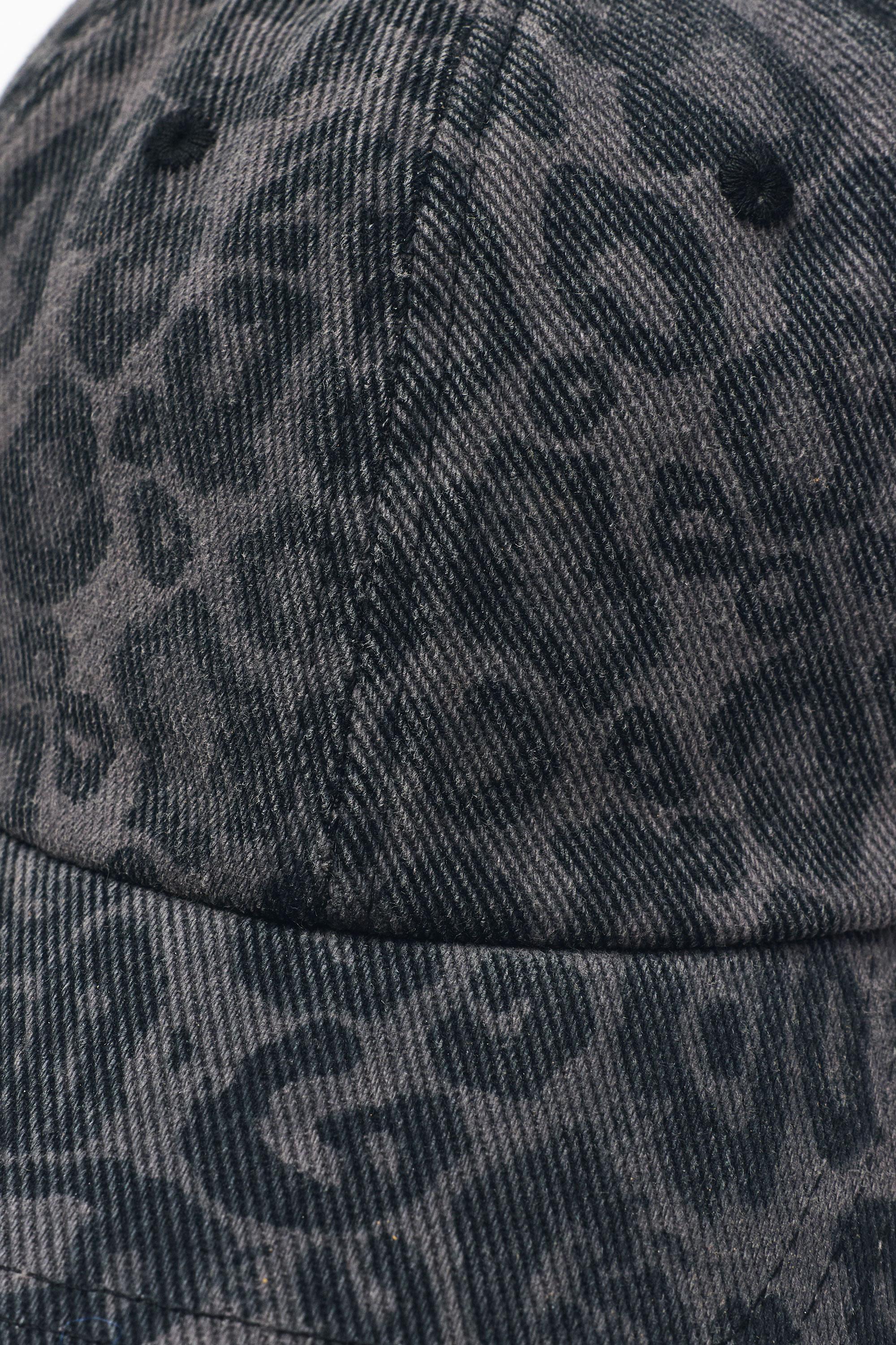 Leopard print cap — Anthracite grey