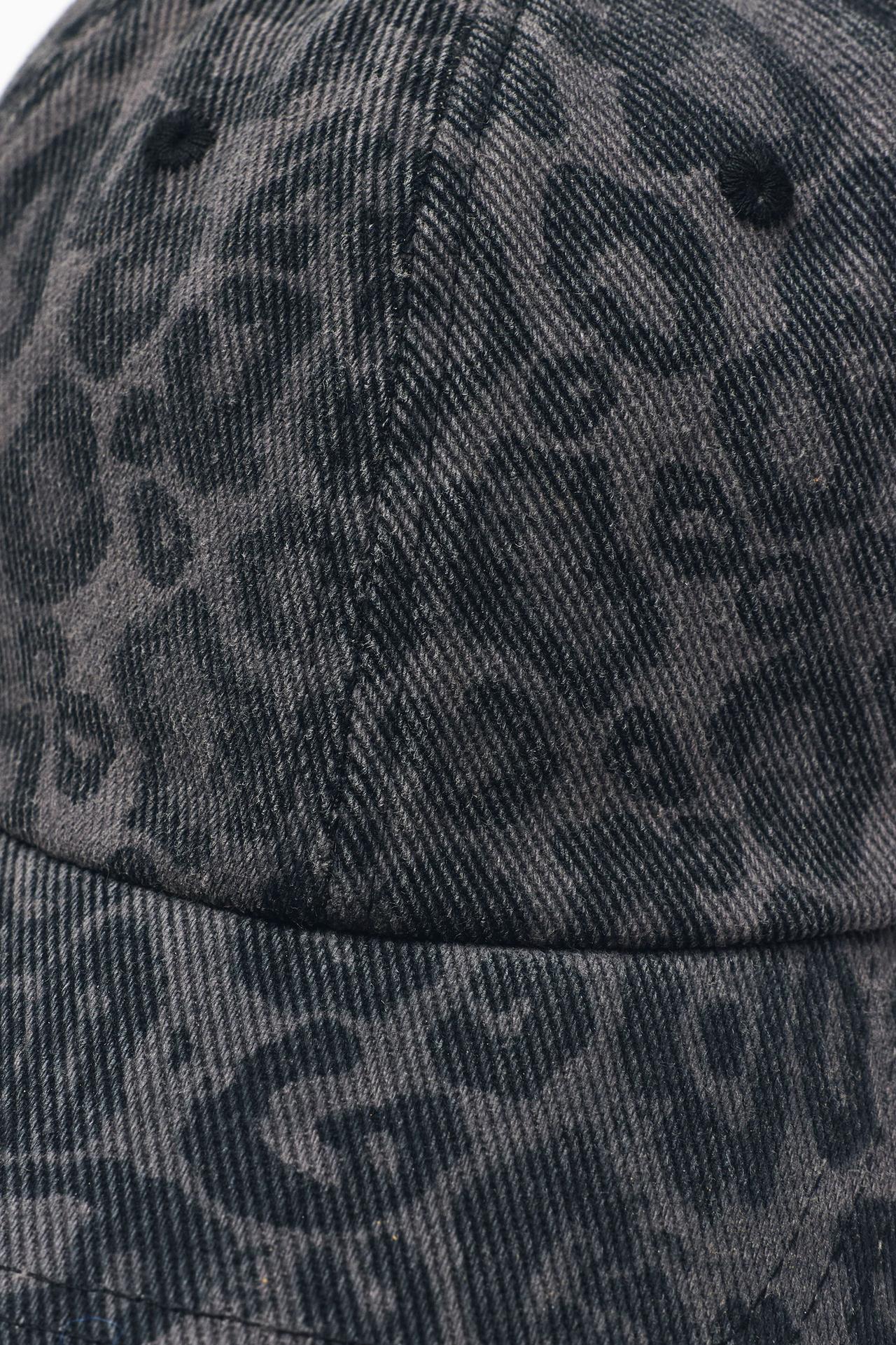 Leopard print cap — Anthracite grey