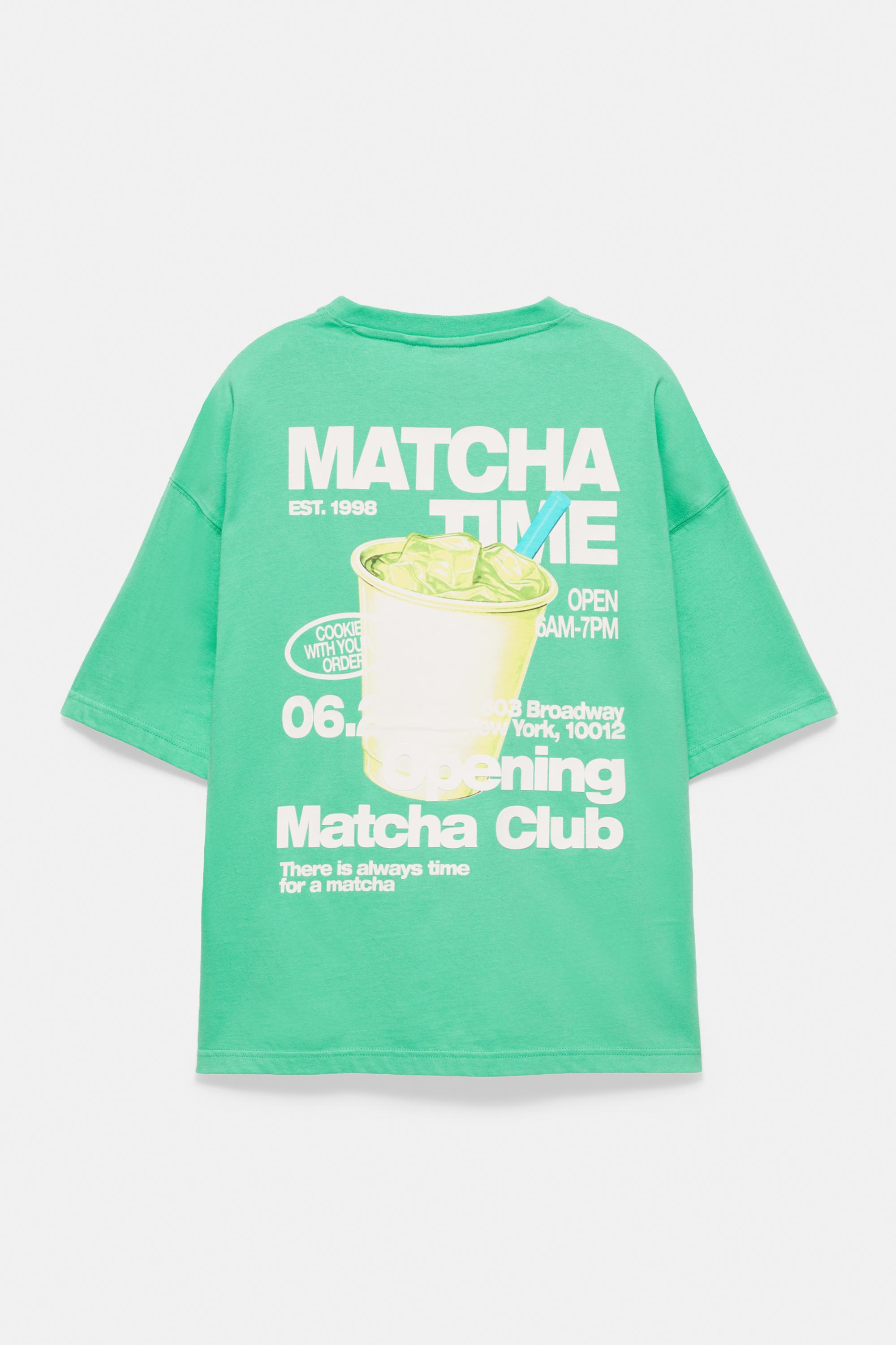 STWD Matcha Club graphic T-shirt — Green