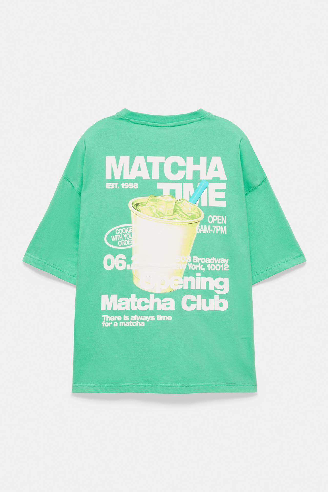 STWD Matcha Club graphic T-shirt — Green