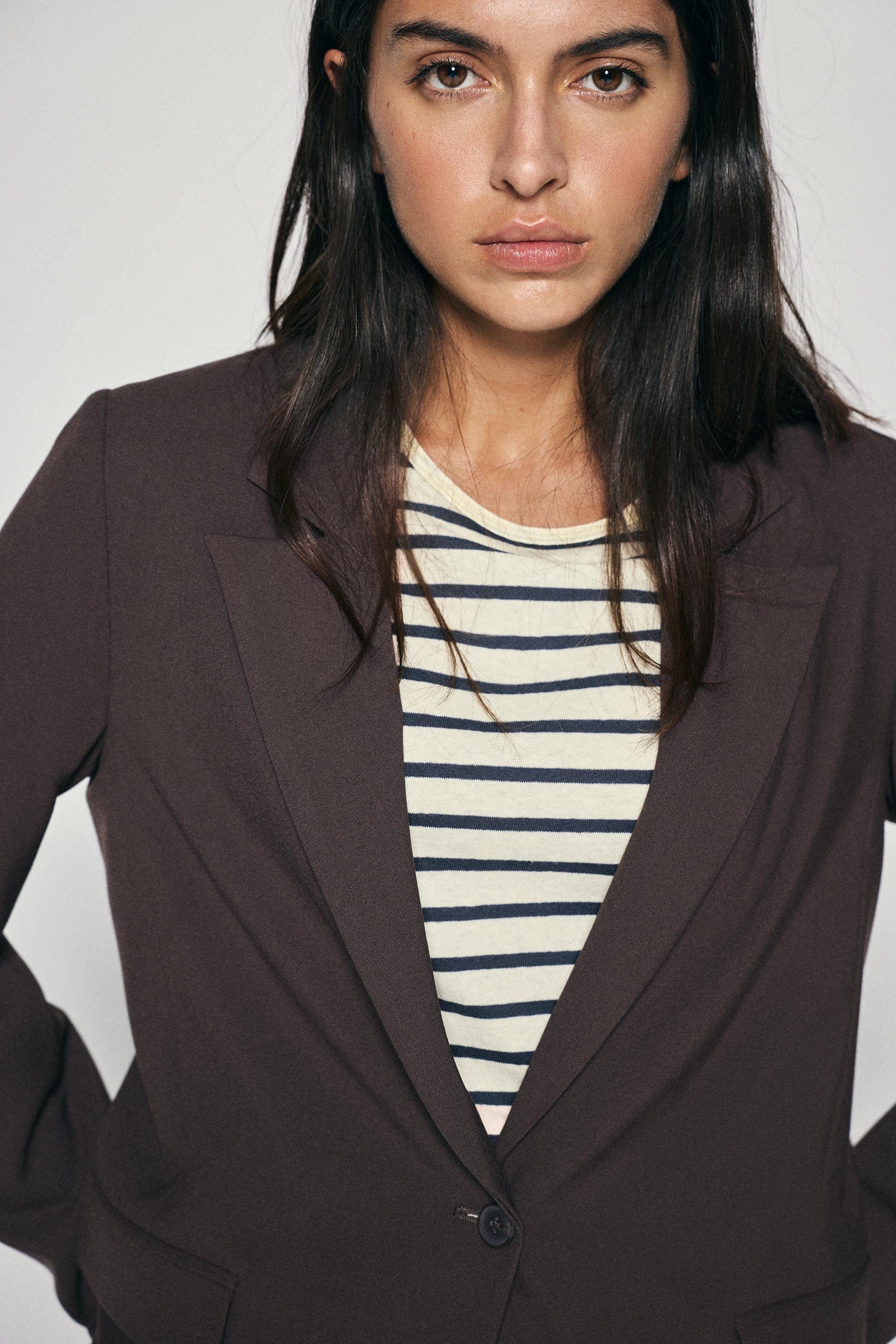 Basic blazer — Brown