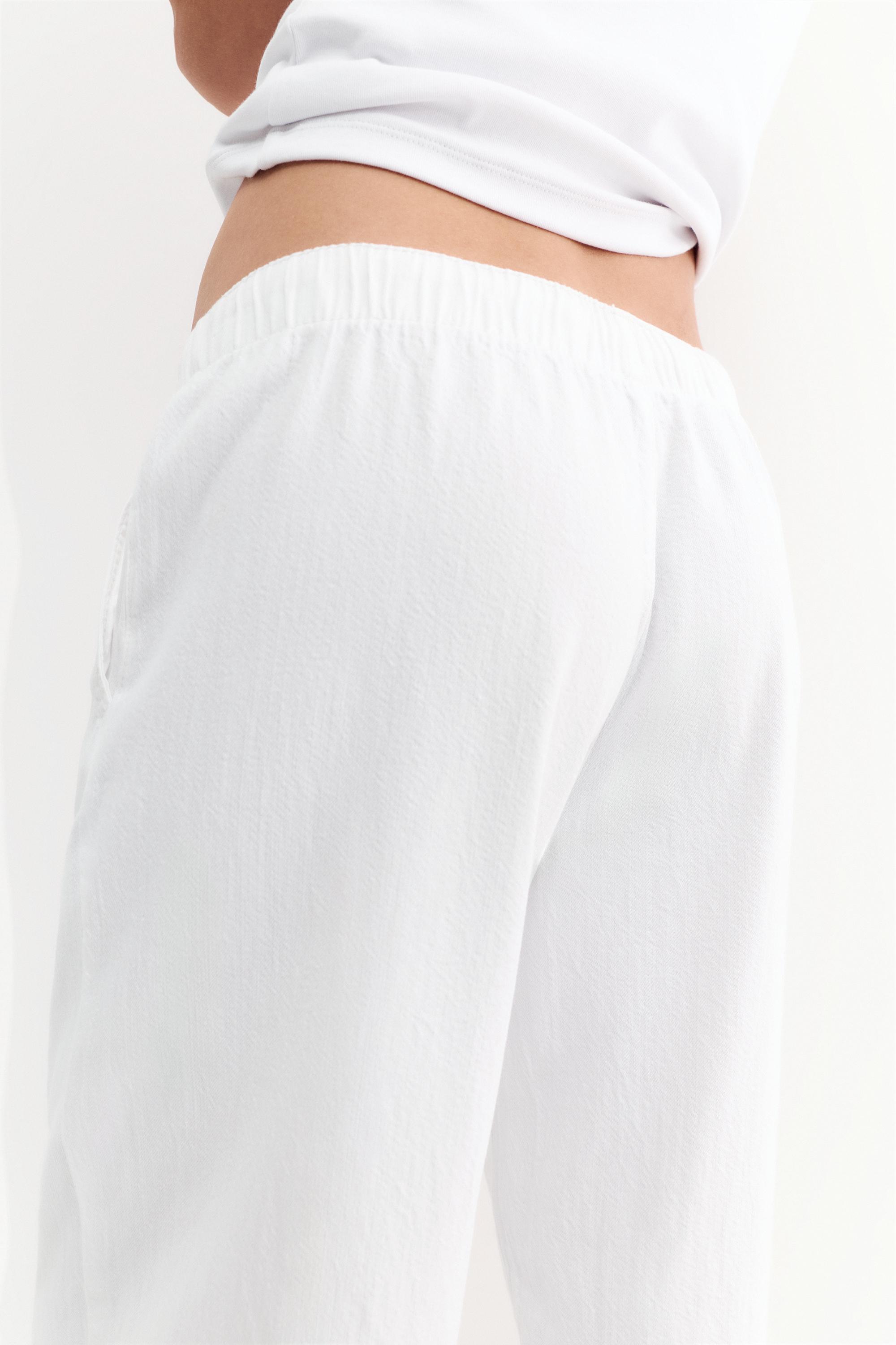 Low-rise jogger jeans — White