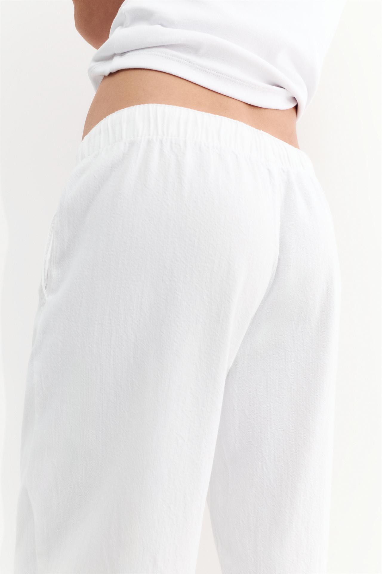 Low-rise jogger jeans — White