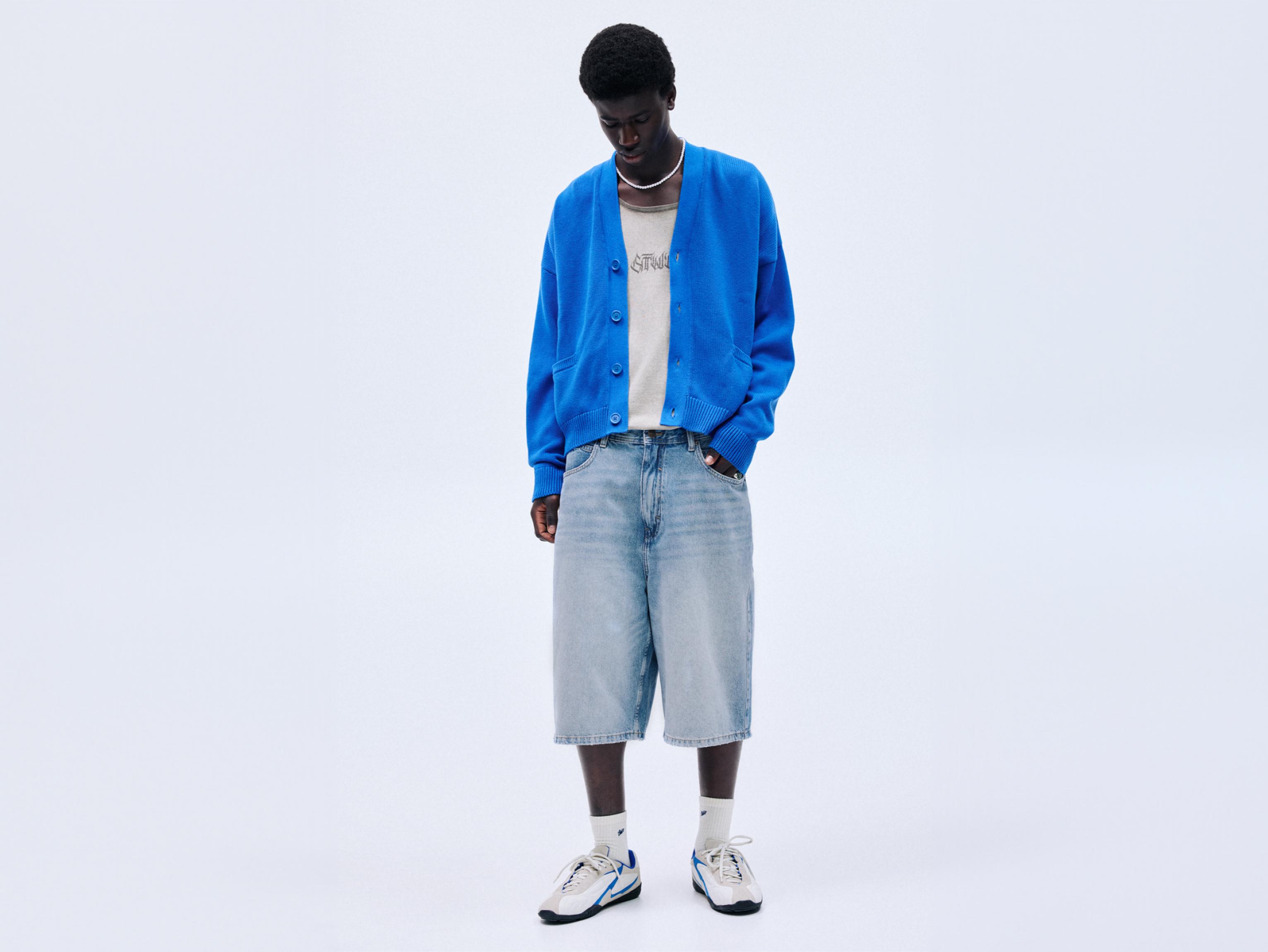 Skater jorts — Medium blue