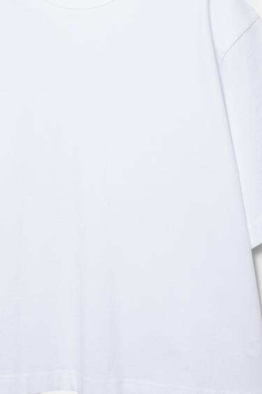 Cropped short sleeve T-shirt — Off white 6