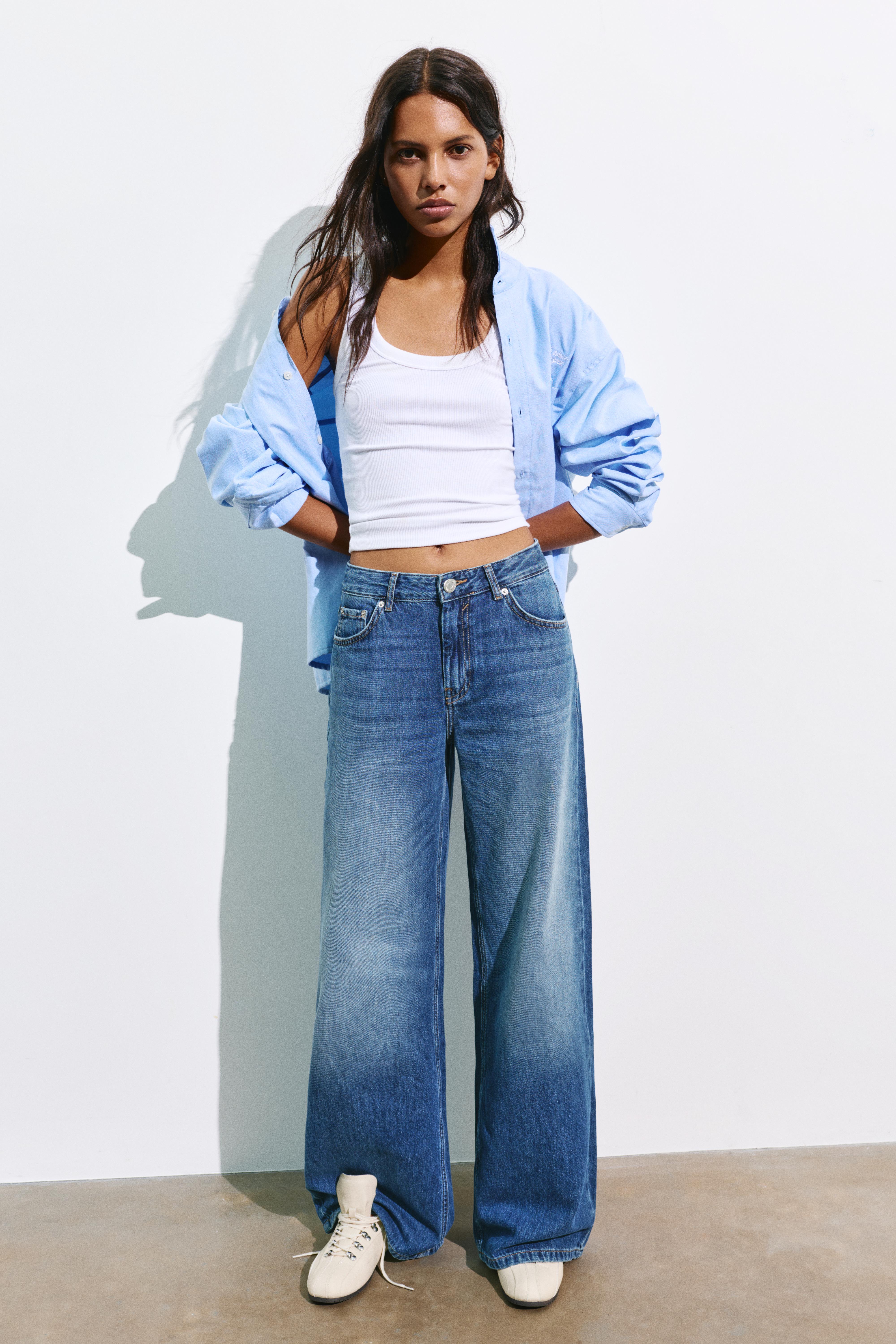 Oversize baggy jeans — Dark blue
