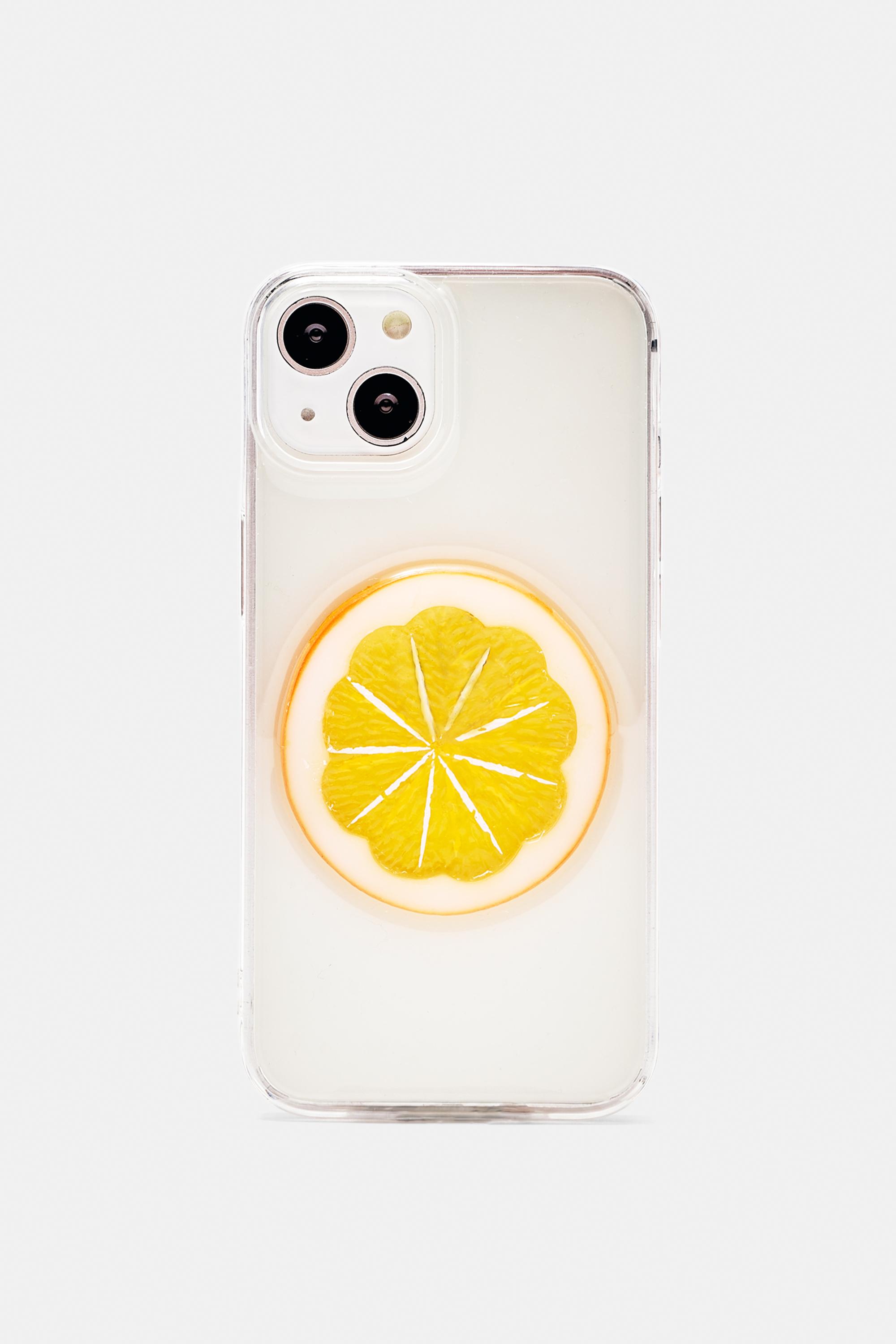 Transparent fruit iPhone case — Orange