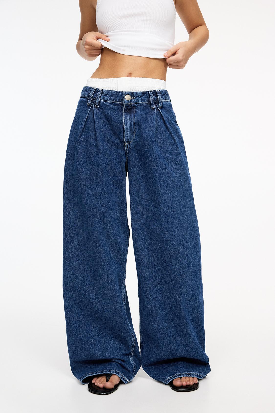 Balloon-fit baggy jeans pull&bear