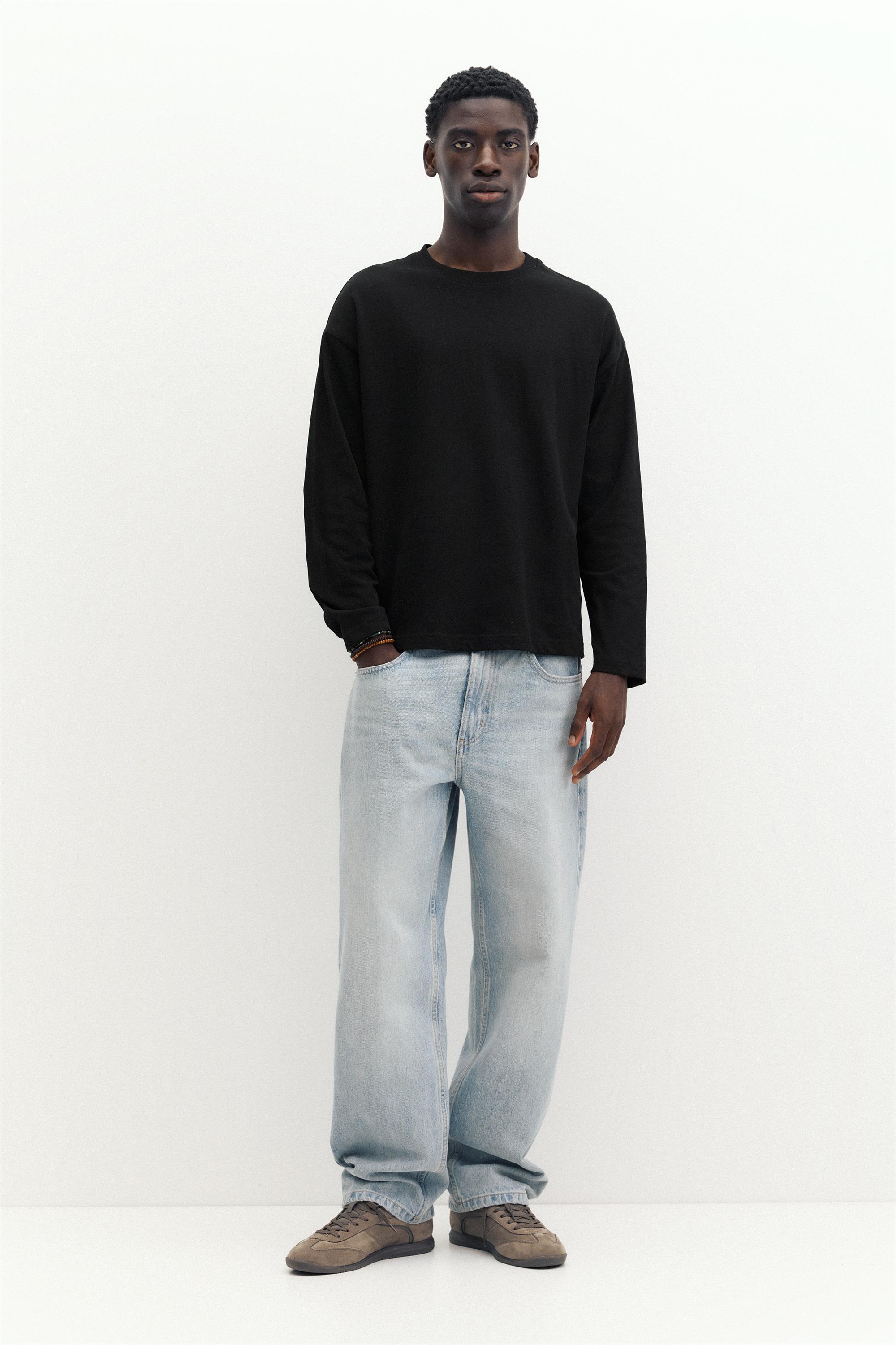 Heavy weight relaxed fit T-shirt — Black