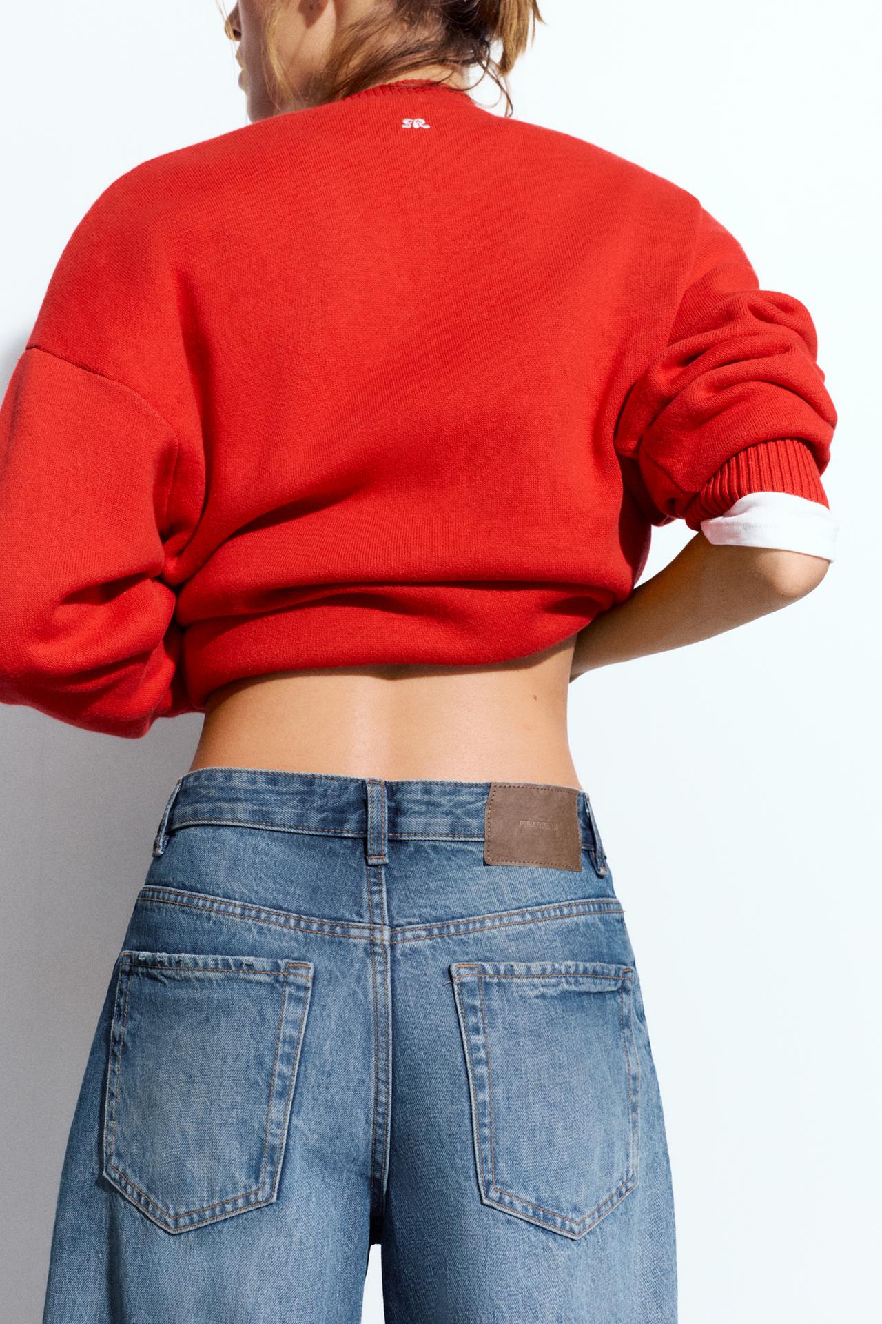 Low-rise denim jorts — Dark blue