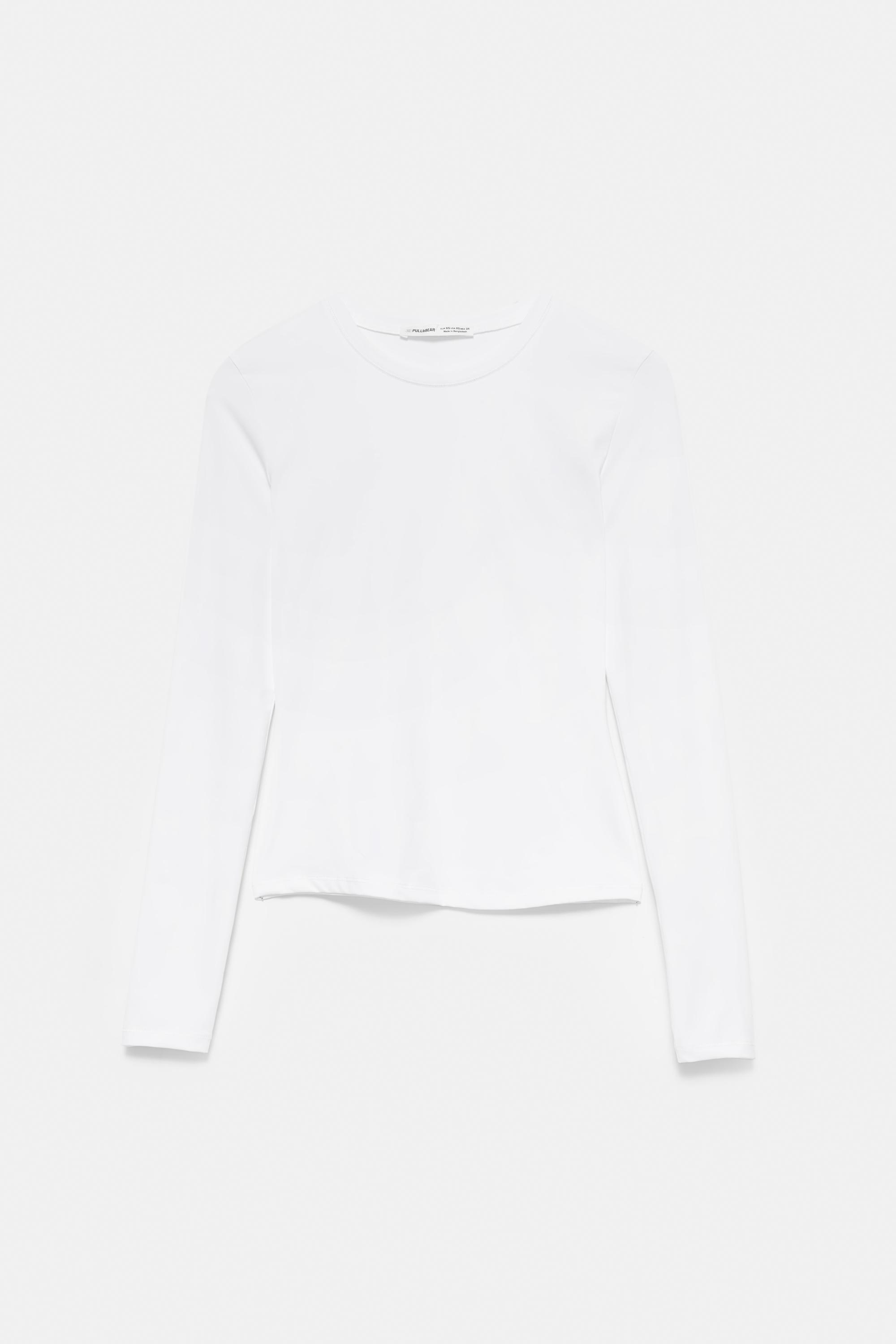 Fitted polyamide T-shirt — White
