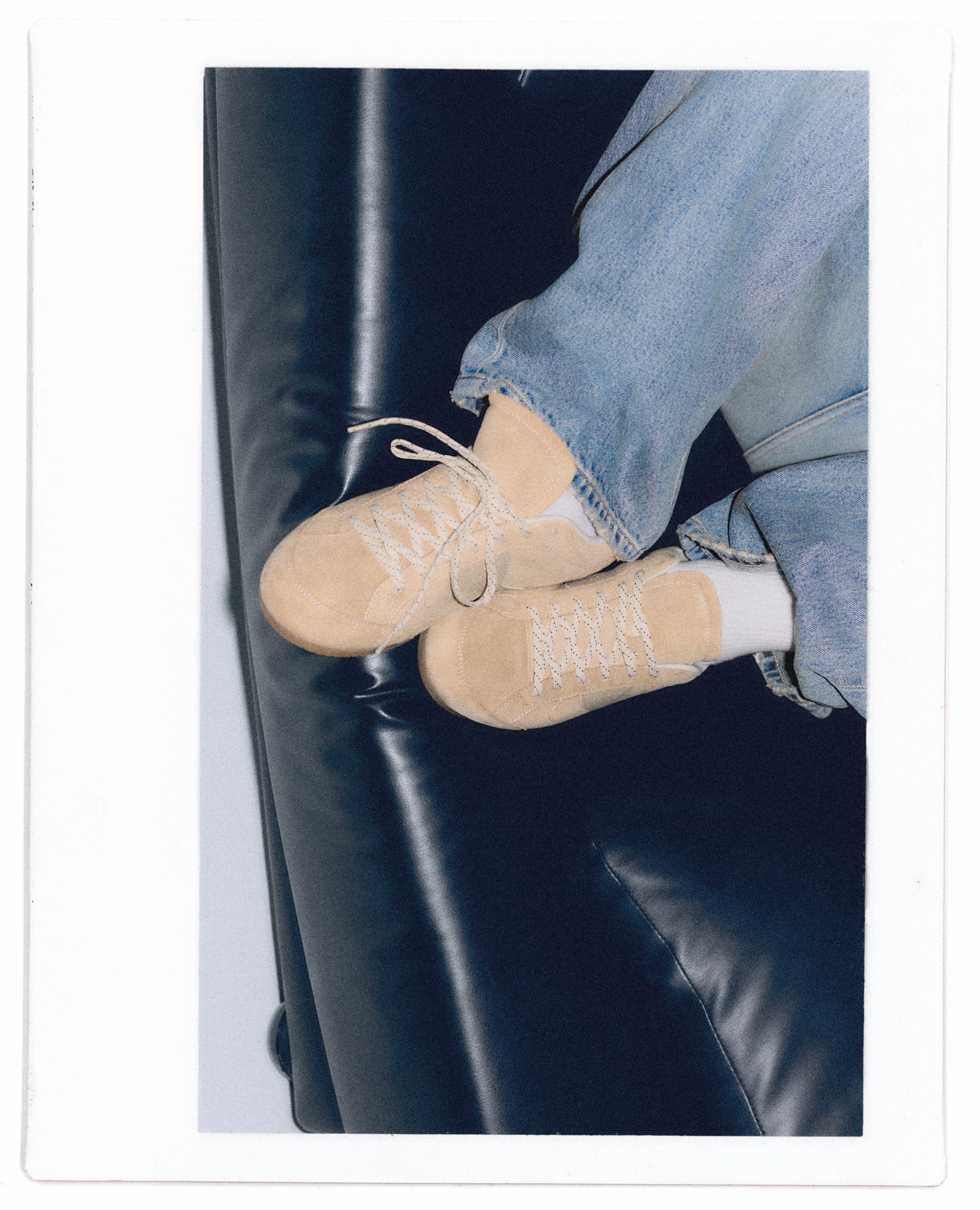 Slim fit trainers — Ecru