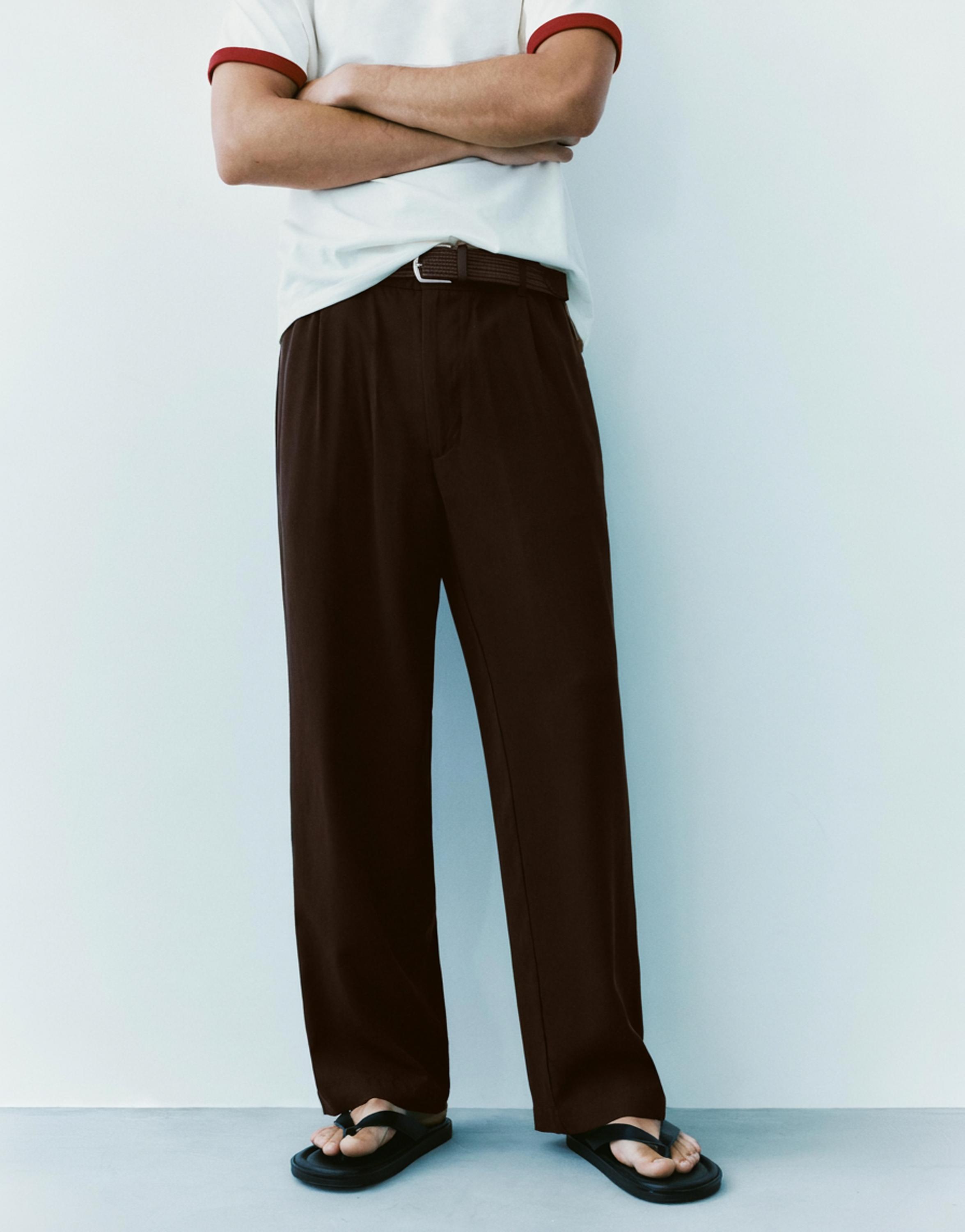 Tailored jogging trousers — Brown