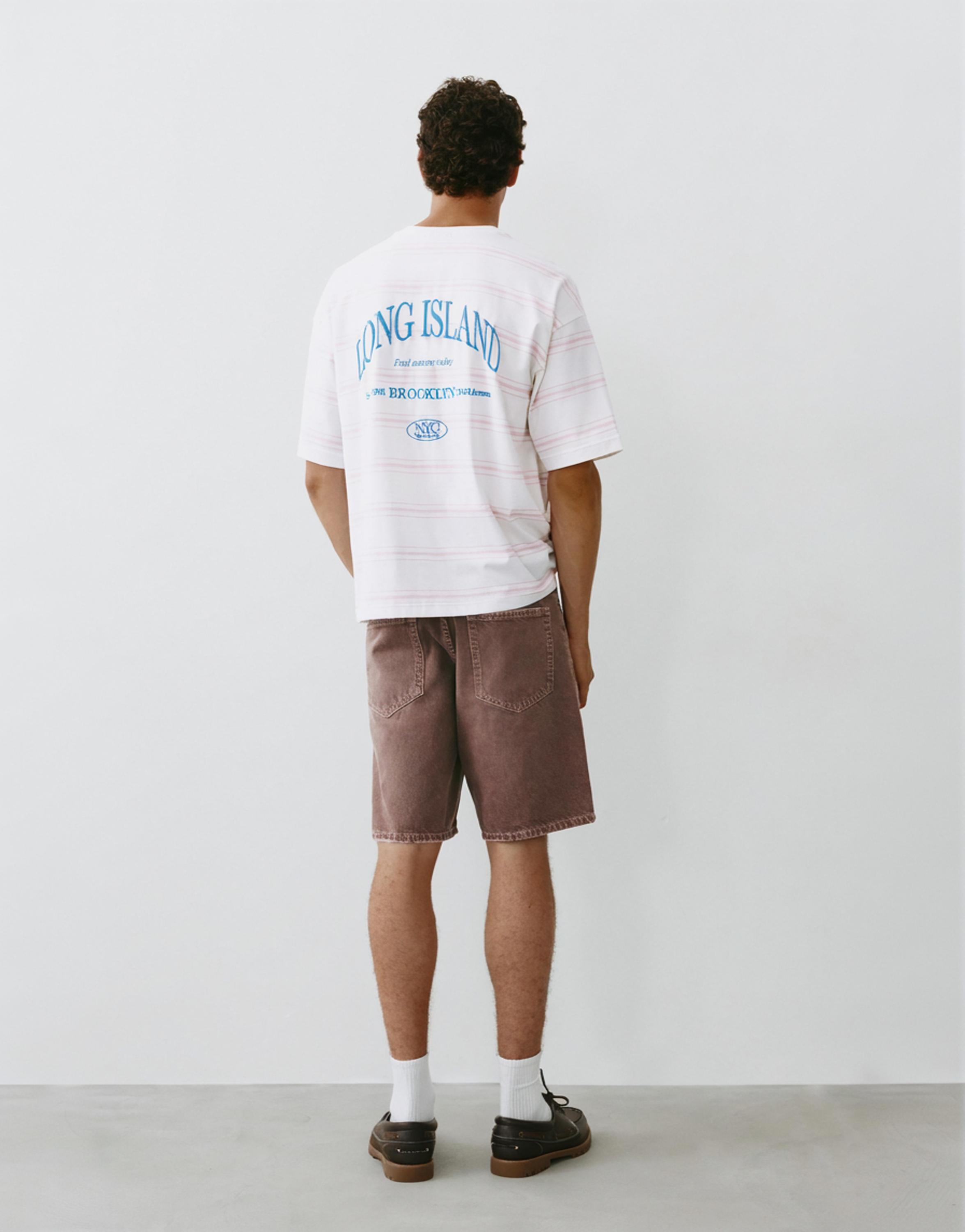 Standard denim Bermuda shorts — Brown